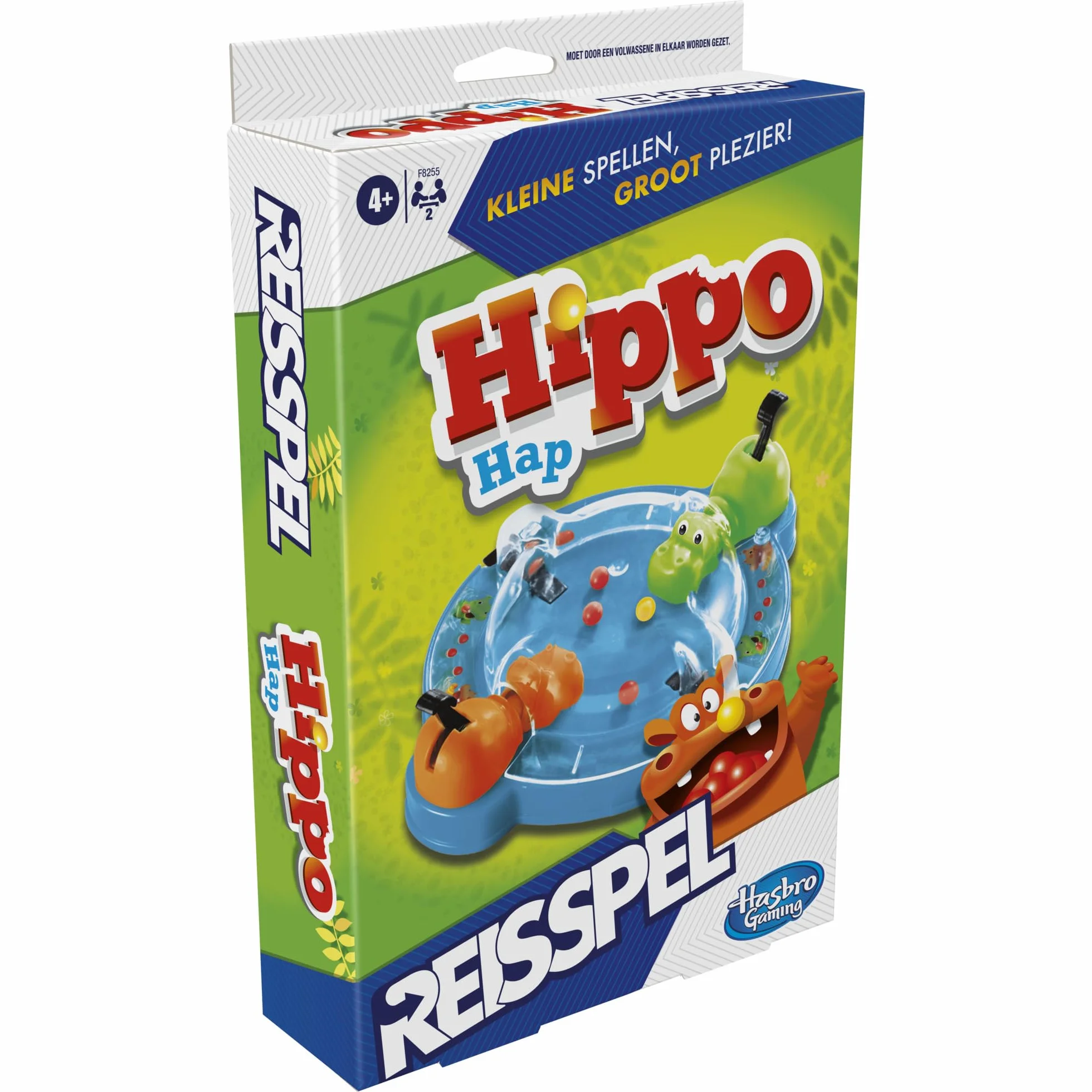 Hippos - Gioco da viaggio per bambini, gioco portatile per 2 giocatori, gioco di viaggio per bambini dai 4 anni, include 2 ippopotami calici (versione olandese)