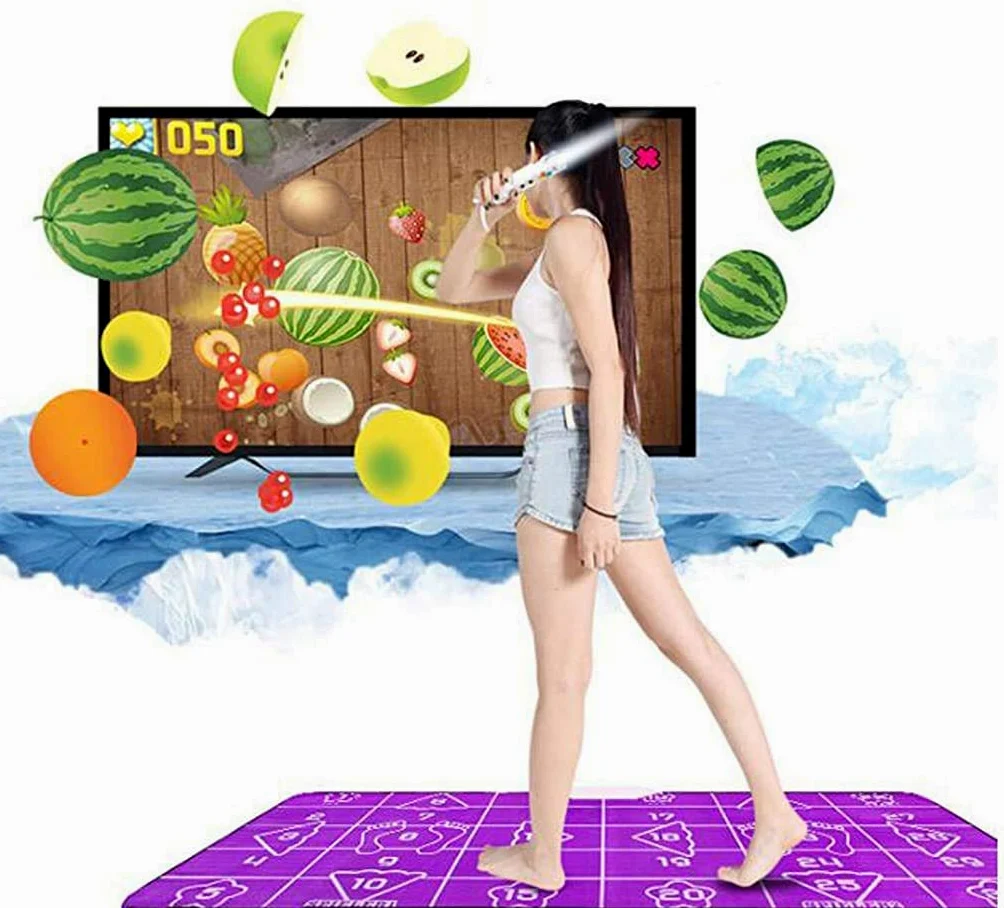 Yjtwt Dance Mat Doppi/Tappetino da Ballo Doppi Wireless,Tappetino da Gioco in Schiuma Insonorizzazione Tappeto Musicale Morbidi Per Adulti/Bambini TV HD Computer Uso Doppio