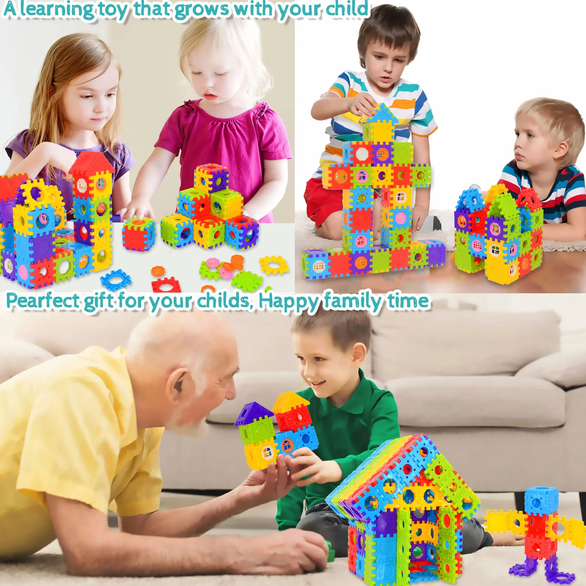 Blocchi da costruzione per bambini piccoli 160 pezzi Jumbo Toy Building Kits -Giocattoli STEM ad incastro