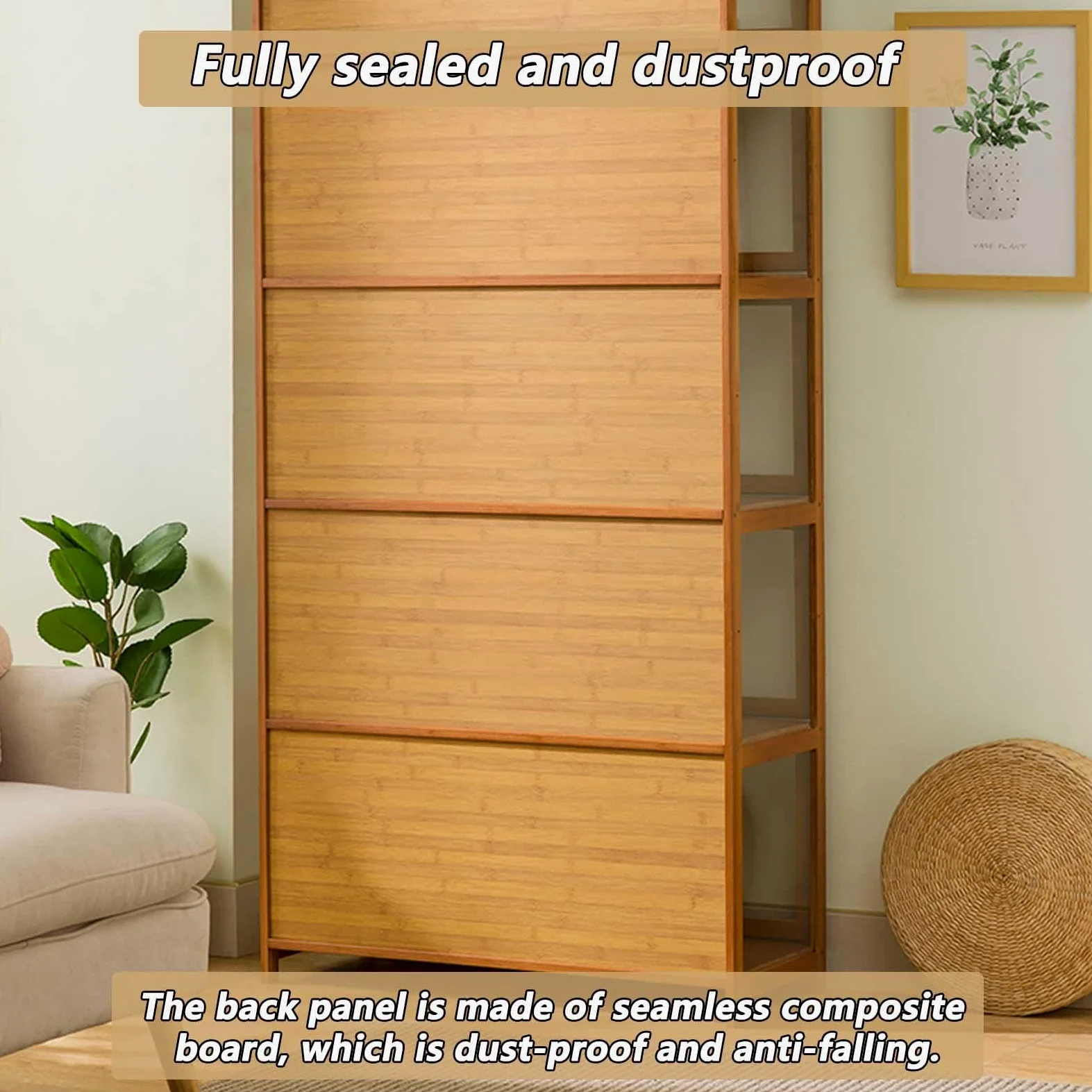 Vetrina in Acrilico, Vetrina per Oggetti da Collezione, Vetrina Multifunzionale per Curiosità Realizzato in Materiale di Bambù Naturale, Design Della Porta Ribaltabile ( Color : Dark brown , Size : 80