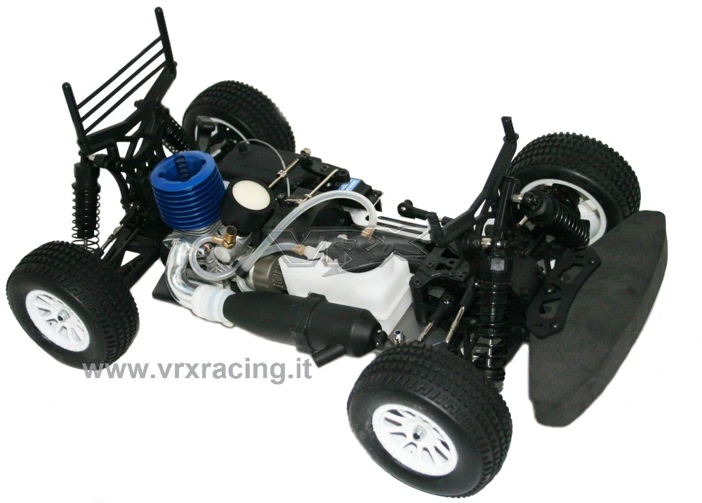 VRX Stradale Flash Rally 1/10 con motore a scoppio GO18 con cambio 1 marcia N1 con telaio in metallo radio 2.4ghz 4WD RTR carrozzeria blu R0159