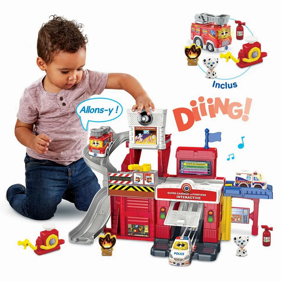 Circuit Vtech Tut Tut Bolides Série Pro Super Caserne de Pompiers Interactive