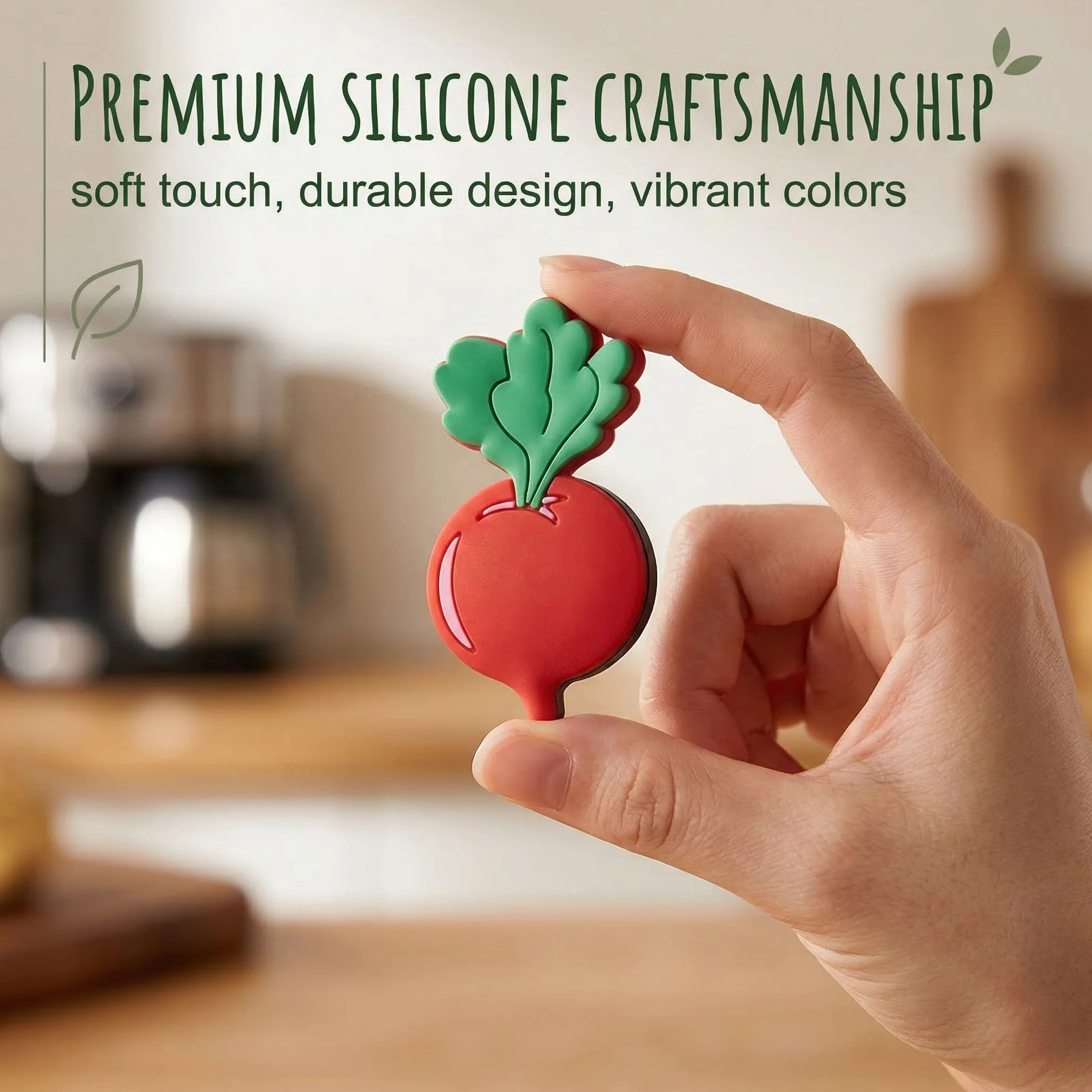 10 Calamite da frigo a forma di verdure – Calamite 3D carine per frigo e lavagna magnetica