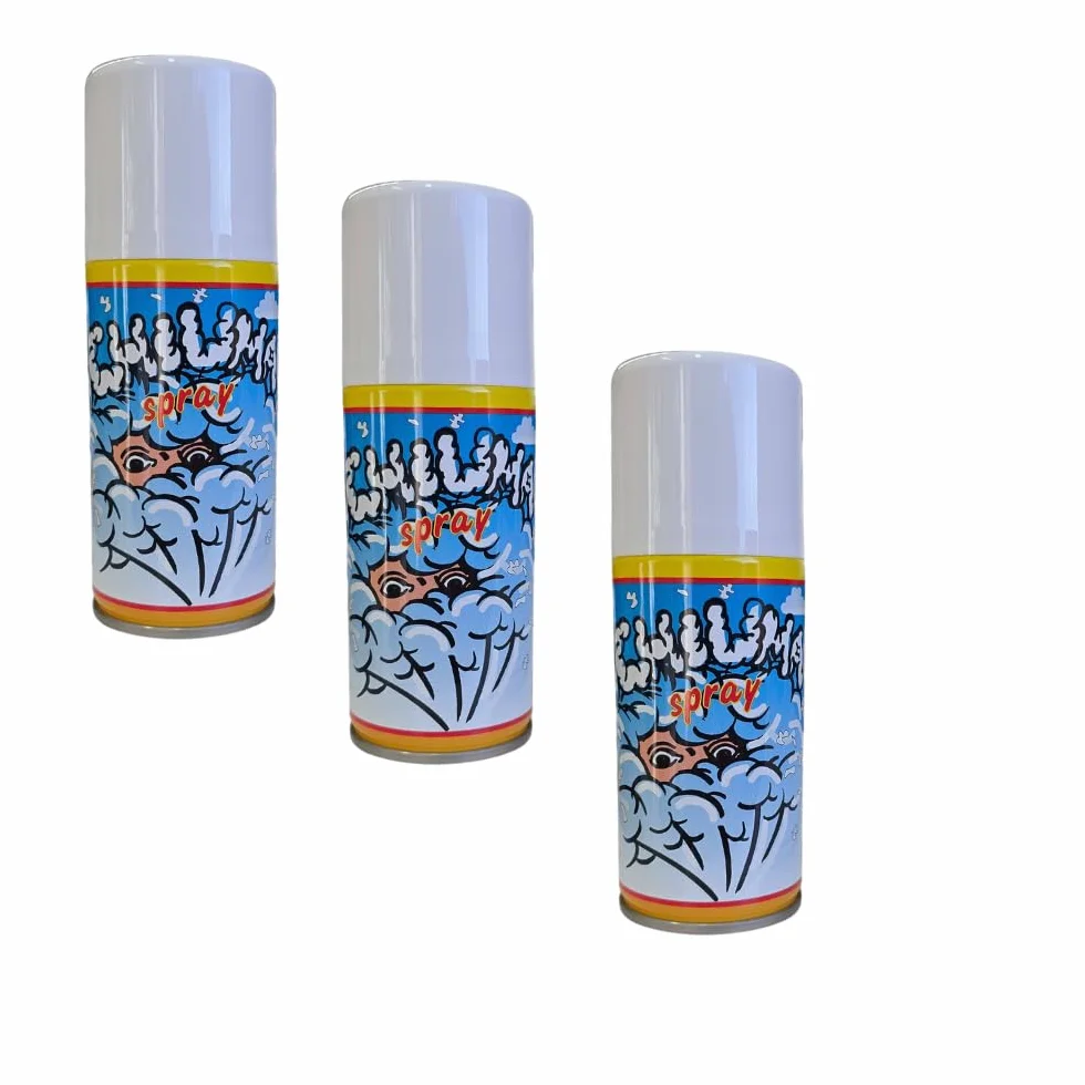 3 Pezzi di Bombolette di schiuma Spray Carnevale Festa Party Decorazione Bomboletta 150ml