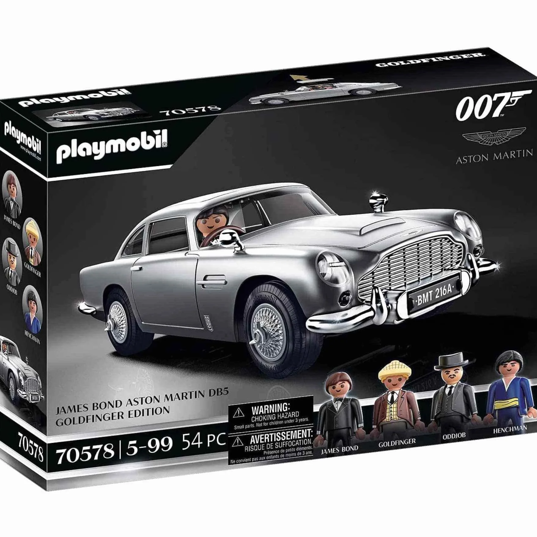 PLAYMOBIL 70578 James Bond Aston Martin DB5, Goldfinger Edition, per i Fan di James Bond, Collezionisti e Bambini dai 5 ai 99 Anni