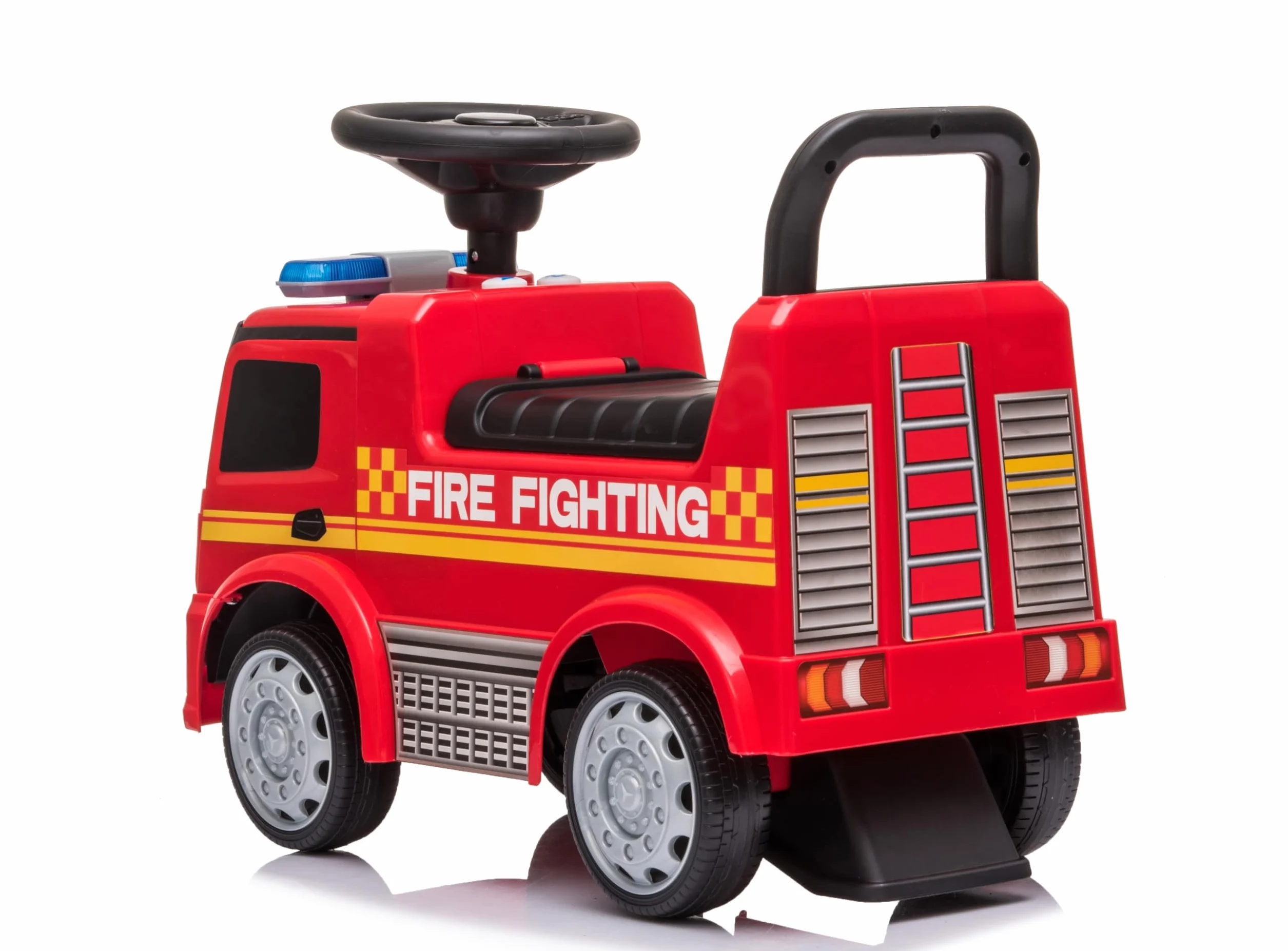 Camion Pompieri Cavalcabile Primi Passi Mercedes Antos per Bambini 1-3 Anni con Sirena e Clacson