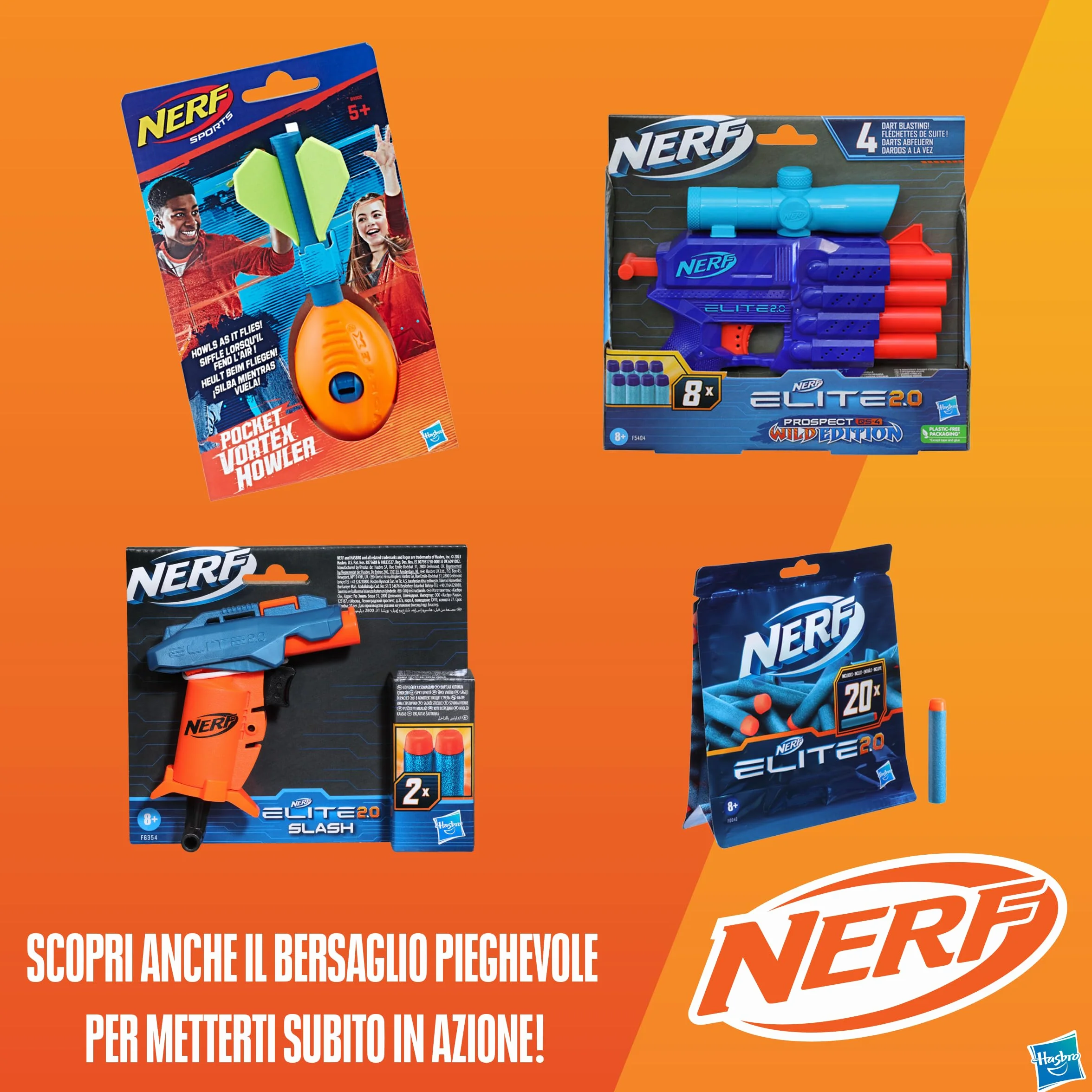 Hasbro Sorpresovo Nerf 2024 - Uovo con sorprese, Include Blaster e Set di bersagli, dagli 8 Anni in su