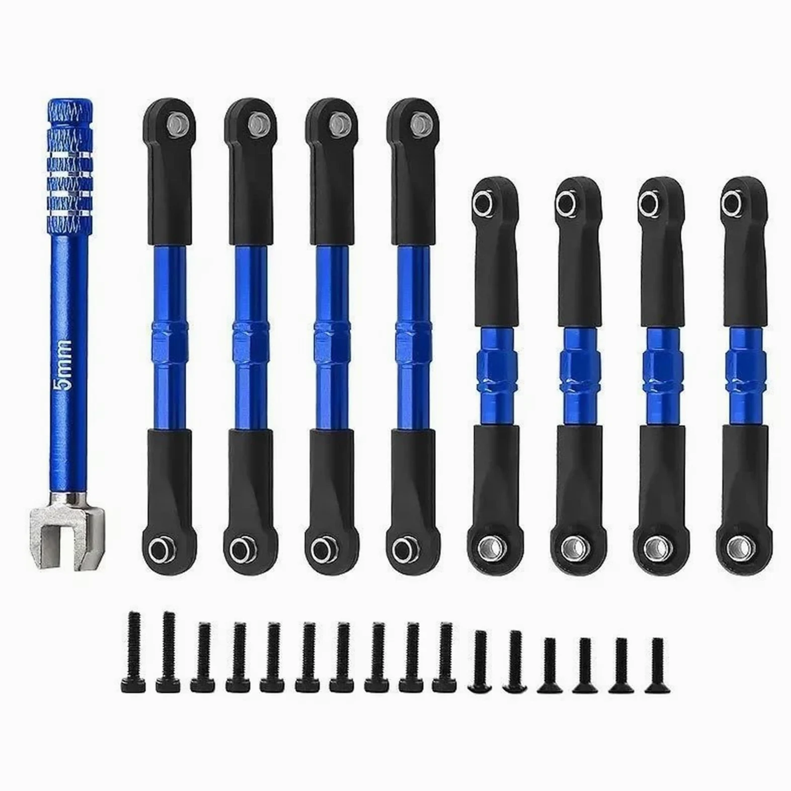 Per Slash TRXS 7018 7038 1/16 RC Auto Parti Aggiornamento Metallo Anteriore Posteriore Punta Collegamenti Con Sfere Cave Accessori Ricambi Modellini RC