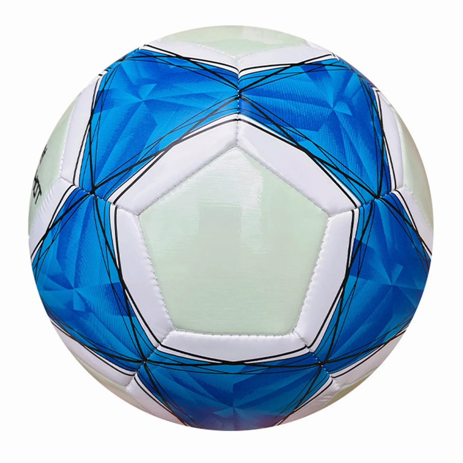 Pallone da calcio fluorescente al buio, con luci LED, riflettenti, misura 4, 5, per calcio luminoso