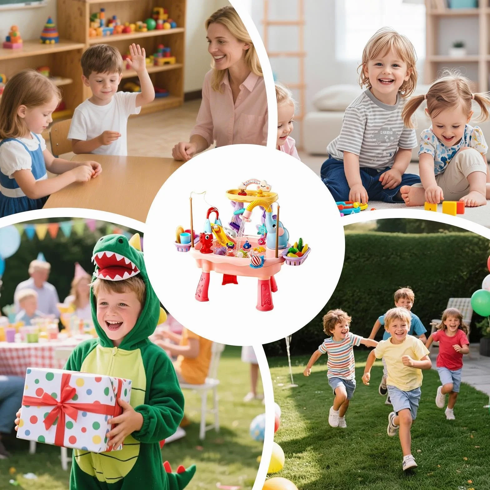 Tavolo Acqua Attività Da Spiaggia Estivo | Giocattolo Cucina per Bambini e Bambine Piccoli Patio Spiaggia Campeggio Asilo Casa Bagno Sala Giochi Vacanza Compleanno