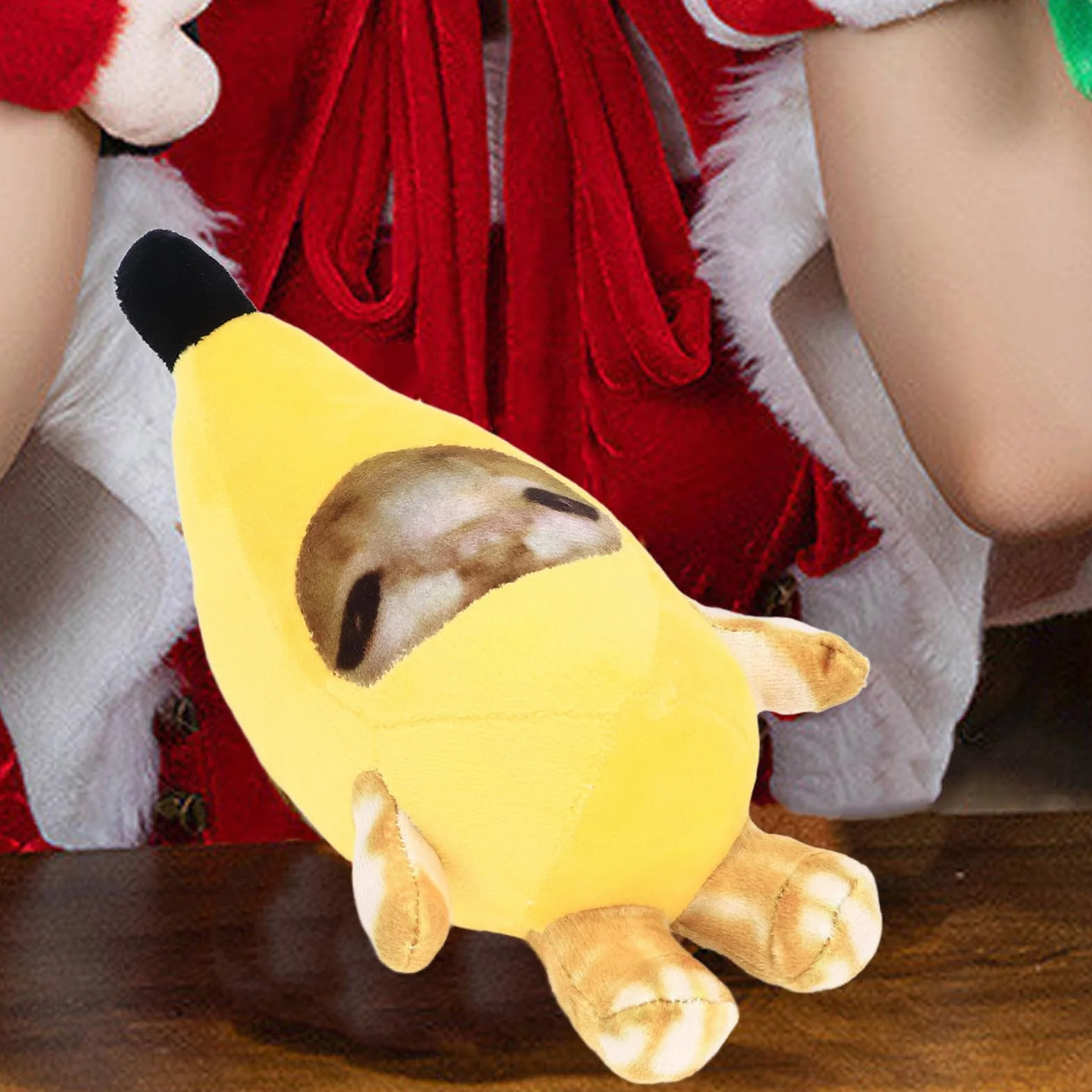 Animali di Peluche, Innovativo e Divertente Peluche Imbottito con Gatto Banana, Accogliente per la Decorazione Domestica (20 cm)