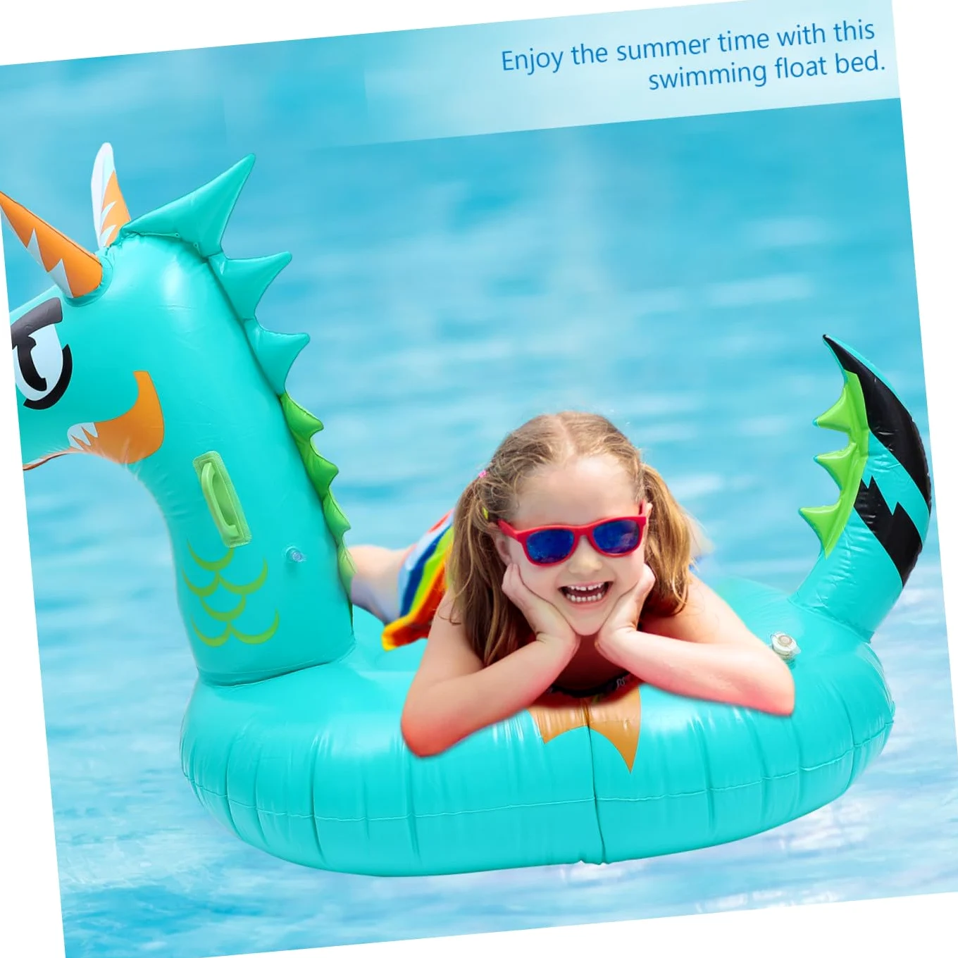 ERINGOGO Letto Galleggiante Gonfiabile Forma Materassino Portatile per Piscina e Mare Leggero e Resistente per Adulti per Relax