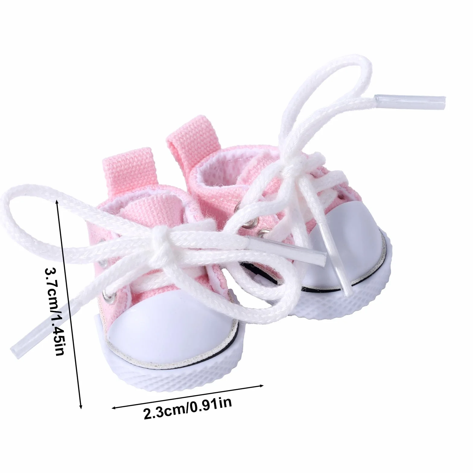 Mikovivi Scarpe di Tela per Bambole, Mini Scarpe Casual Kawaii Carine Accessori Vestiti di Giocattolo Peluche alla Moda per Bambole da 15 cm e 17 cm (Rosa)