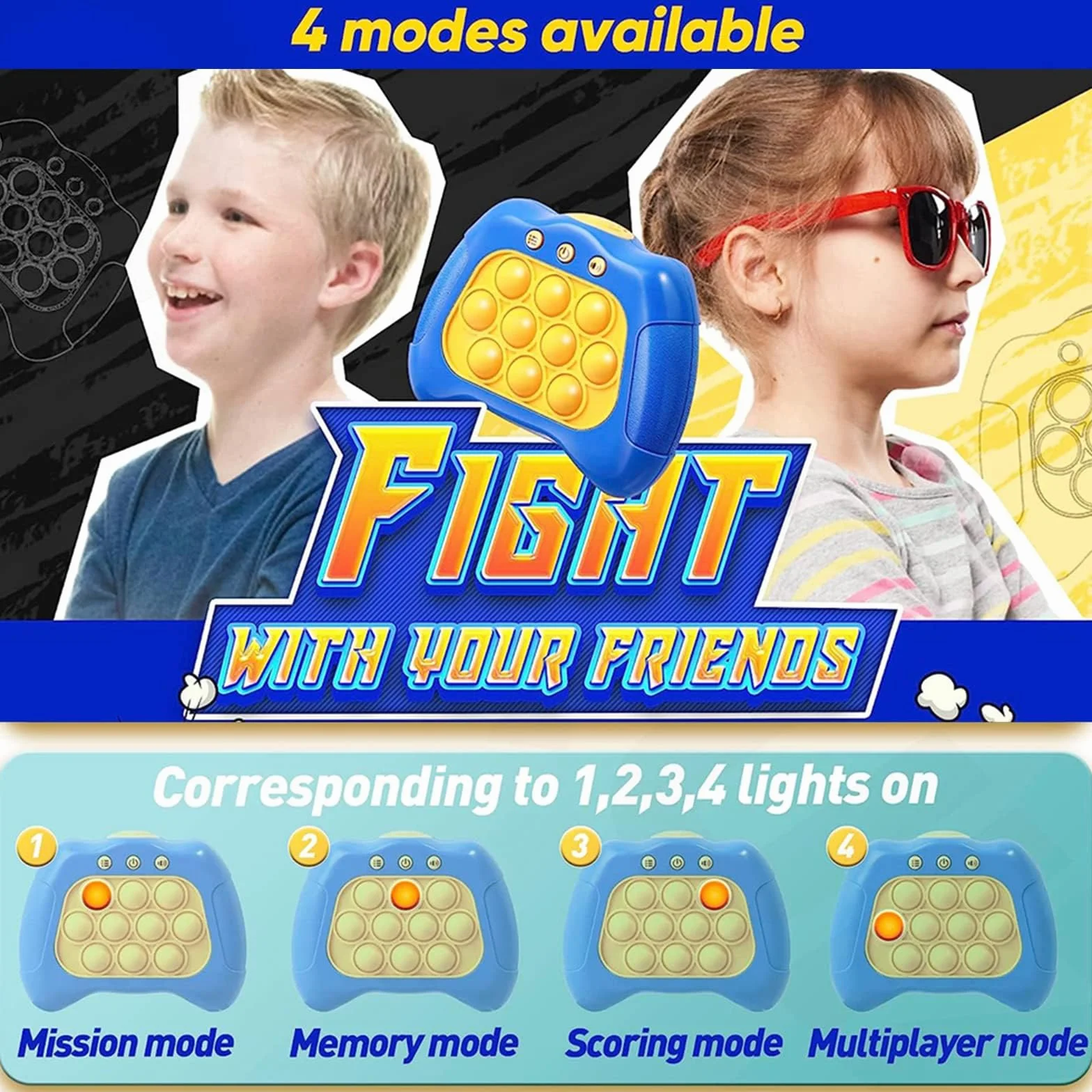Gioco Pop It Elettronico Quick Push Bubbles per Bambini e Adulti, Giocattolo Sensoriale Antistress (rosa)