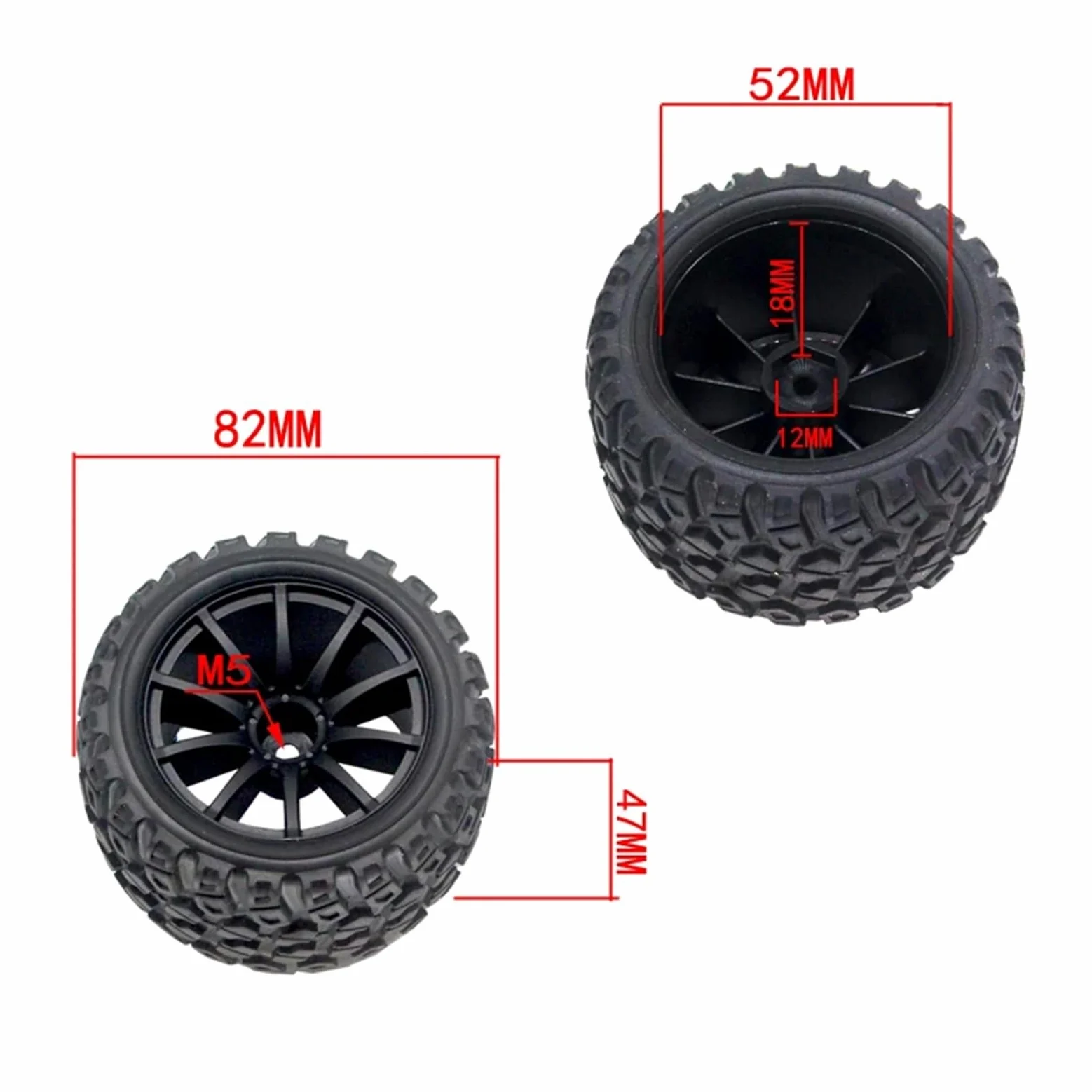RC Pneumatici Ruote Per MJX 16208 16209 16210 Componenti Pneumatici 16300B Universale RC Auto Pezzi Ricambio Modello Accessorio Modificato Sostituzione Crawler Camion