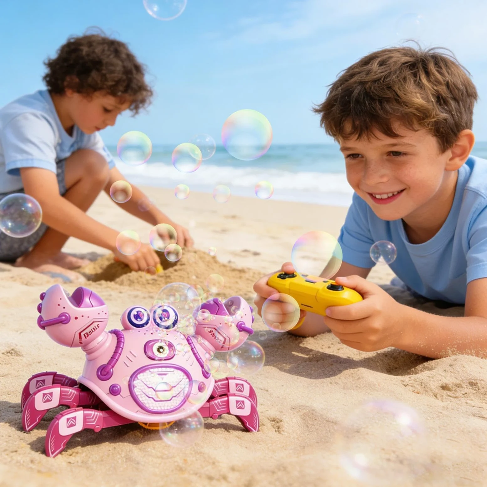 Giocattolo Strisciante Con Telecomando Interattivo Elettrico Ricaricabile | Simpatico Generatore di Bolle per Bambini per Regalo Compleanno Festa Bambini Bambine Famiglia Casa Scuola