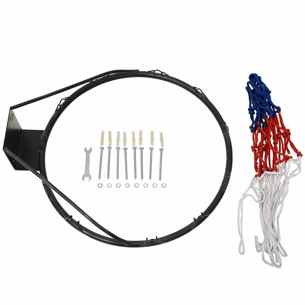 Tavola da basket in polietilene, 109 x 71 x 3 cm, canestro da basket bianco con anello in acciaio e rete in nylon resistente alle intemperie, adatto per montaggio a parete e interni ed esterni
