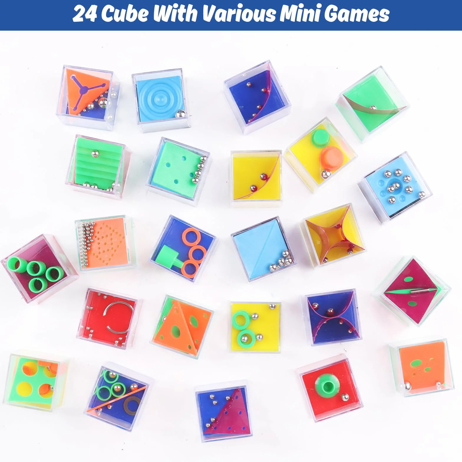 24 Pezzi Cubi Rompicapo, Mini Puzzle Box con Livelli di Difficoltà Assortito, Gadget Regalini Festa Compleanno Bambini