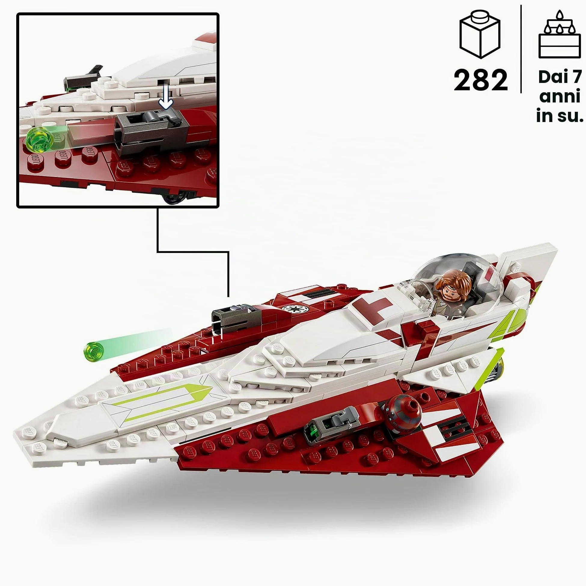 LEGO 75333 Star Wars Jedi Starfighter di Obi-Wan Kenobi, Modello da Costruire & 75345 Star Wars Battle Pack Clone Troopers Legione 501, Modellino da Costruire