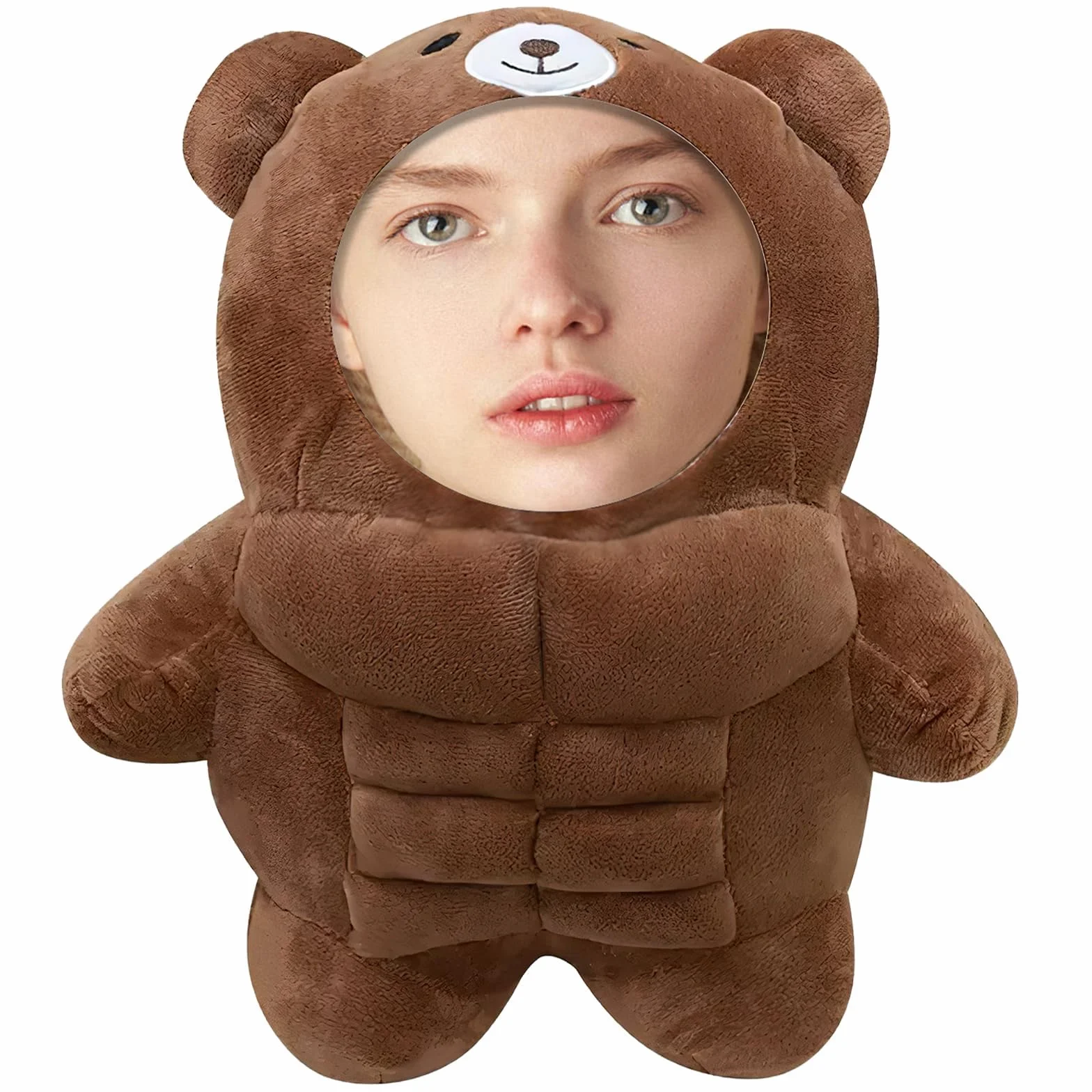 Giocattolo di peluche personalizzato dell'orso muscolare, giocattolo di peluche personalizzabile con foto del viso - giocattolo divertente (11,8 pollici)