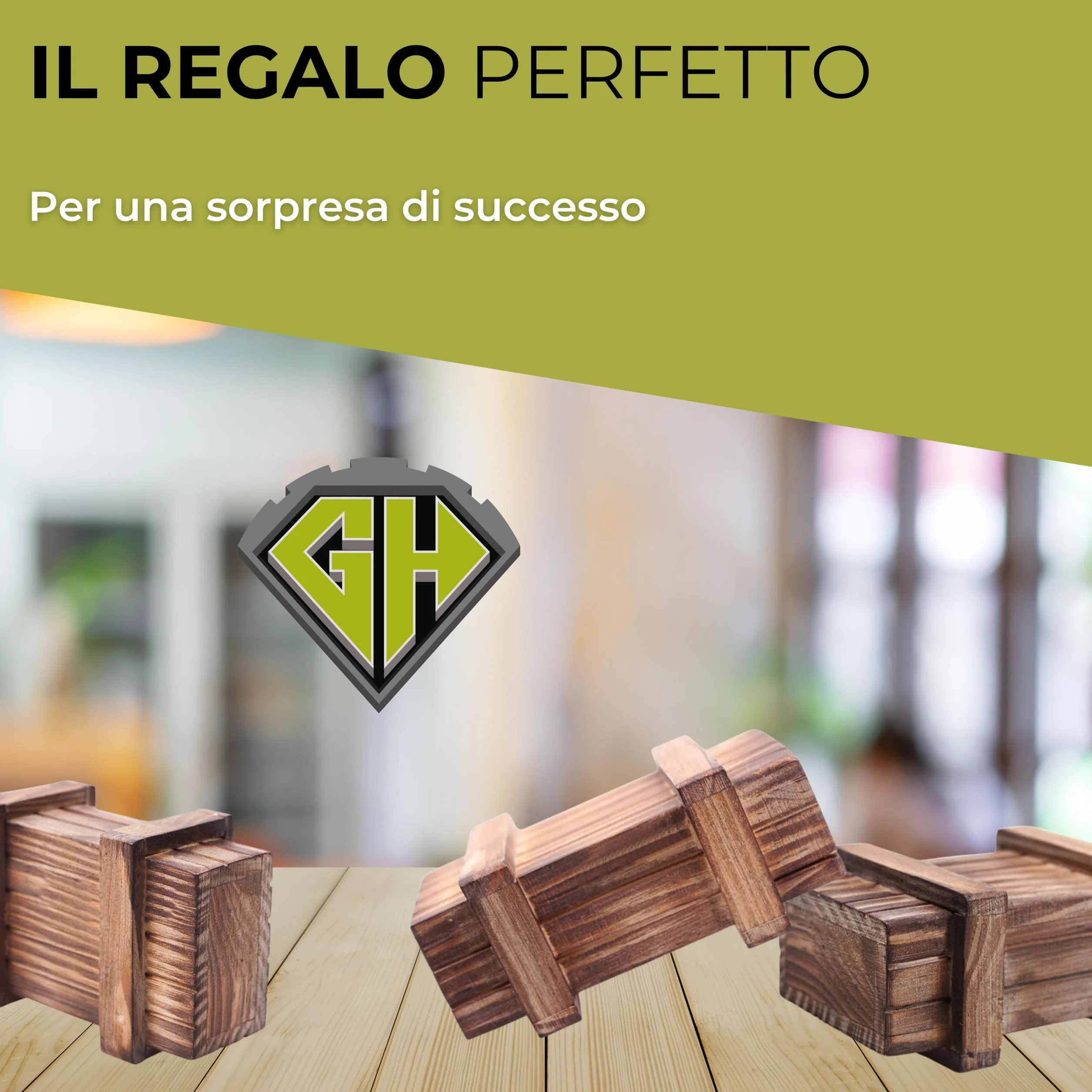 GADGET HERO Scatola in Legno Puzzle con Scomparto Segreto
