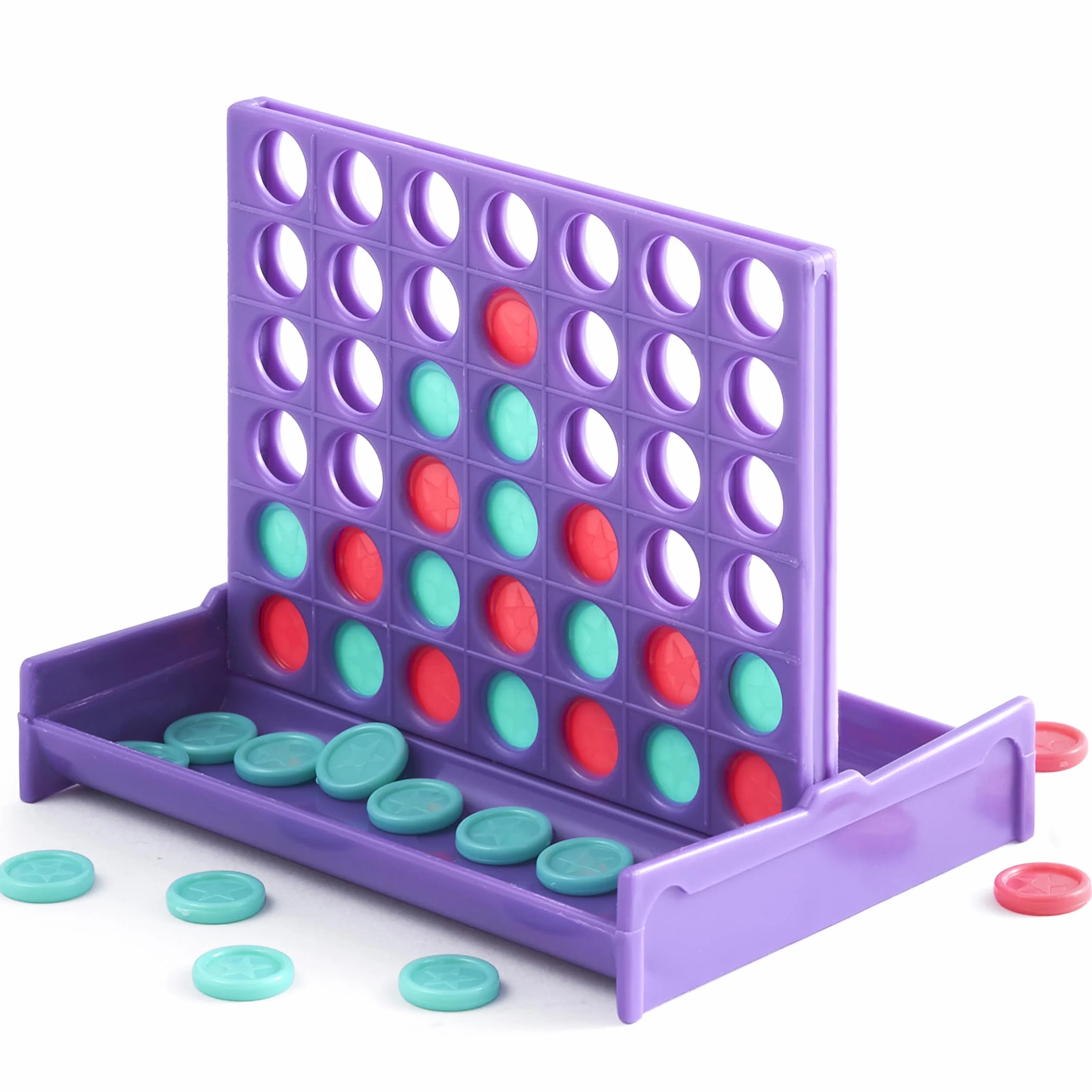 THE TWIDDLERS 24 Mini Giochi da Tavolo Quattro in Fila per Bambini 3+ Anni - Set 4 Colori Assortiti