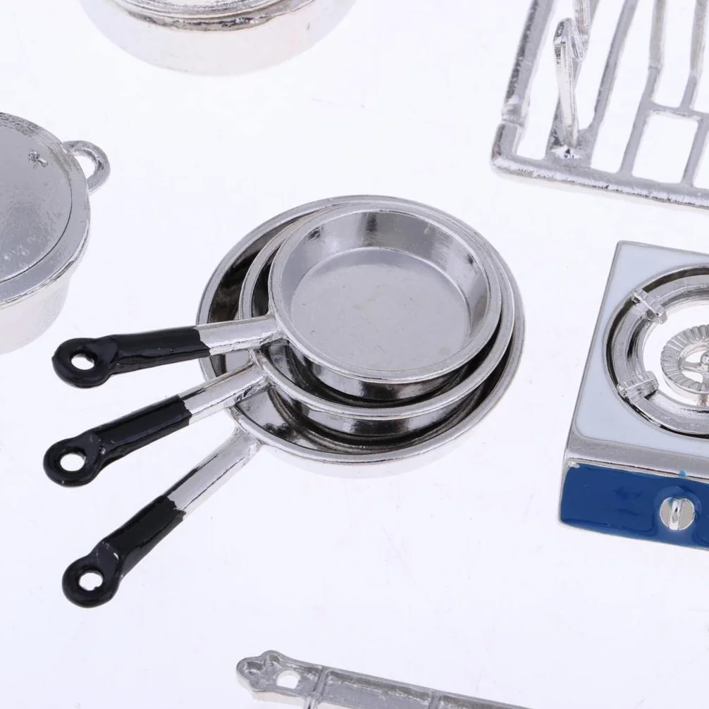 Pentole E Ciotole Per Casa Bambole 1/12 | set da cucina, stoviglie incluse, gioco di ruolo, miniatura