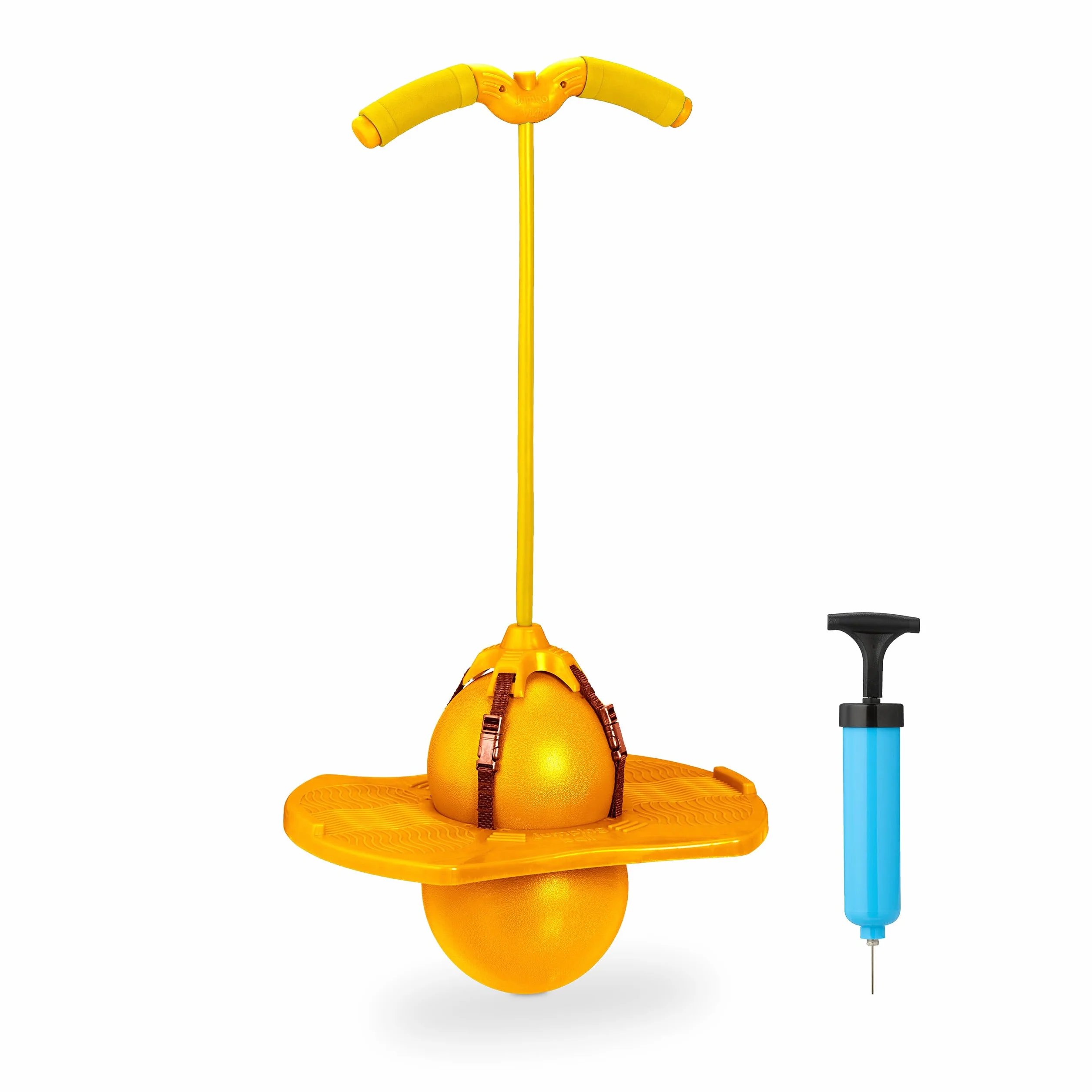 Relaxdays Salterello per Bambini, Pogo Stick con Palla Salta-Salta e Manici, Max. 100 kg, 74x39x29 cm, Gioco da Esterno