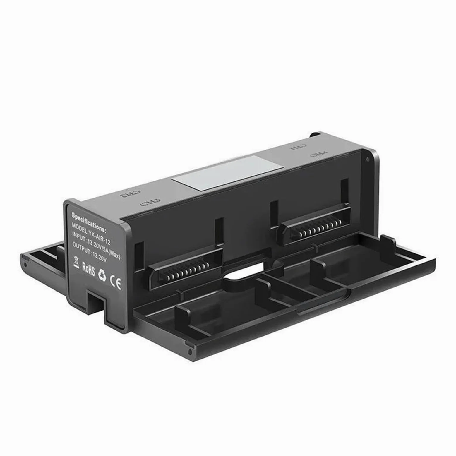 Scheda di ricarica 4 in 1, compatibile con DJI, Mavic Air 2/Mavic Air 2S | Hub batteria, ingresso 13.2V/2.82A(MAX), uscita 13.2V, 12 x 3.6 x 4CM, 90G