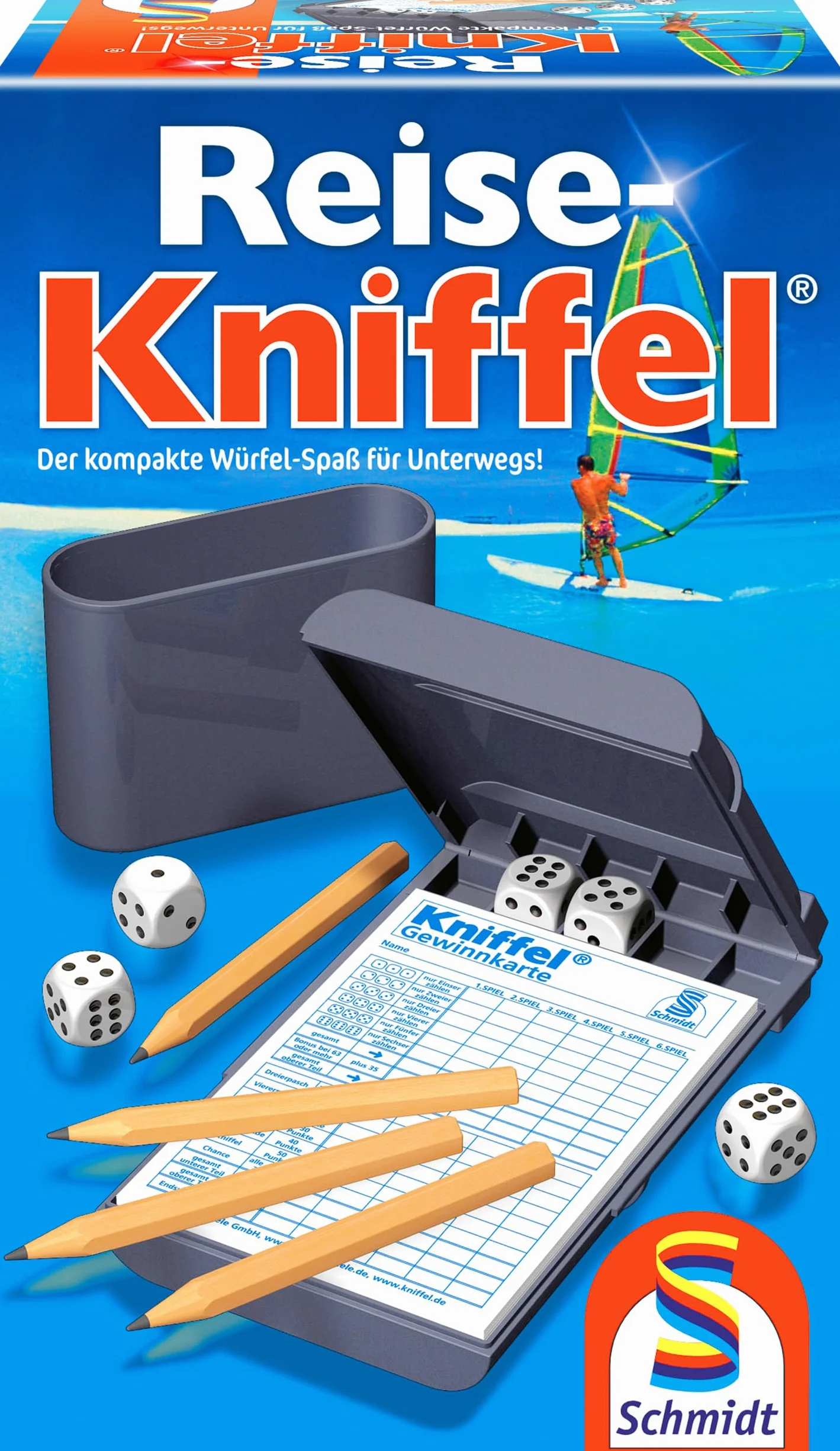 Schmidt Spiele 49091 - Yahtzee da Viaggio, con Blocco aggiuntivo [Importato dalla Germania]