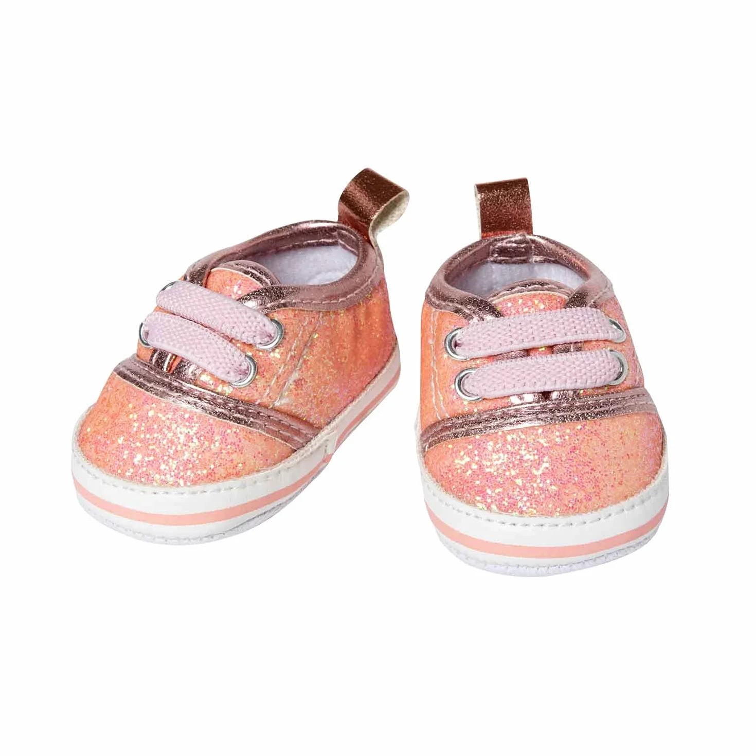 Heless 1481 - Sneaker Glitterate per Bambole, Taglia 30-34 cm, Scarpe Chic Effetto Wow per Occasioni Speciali