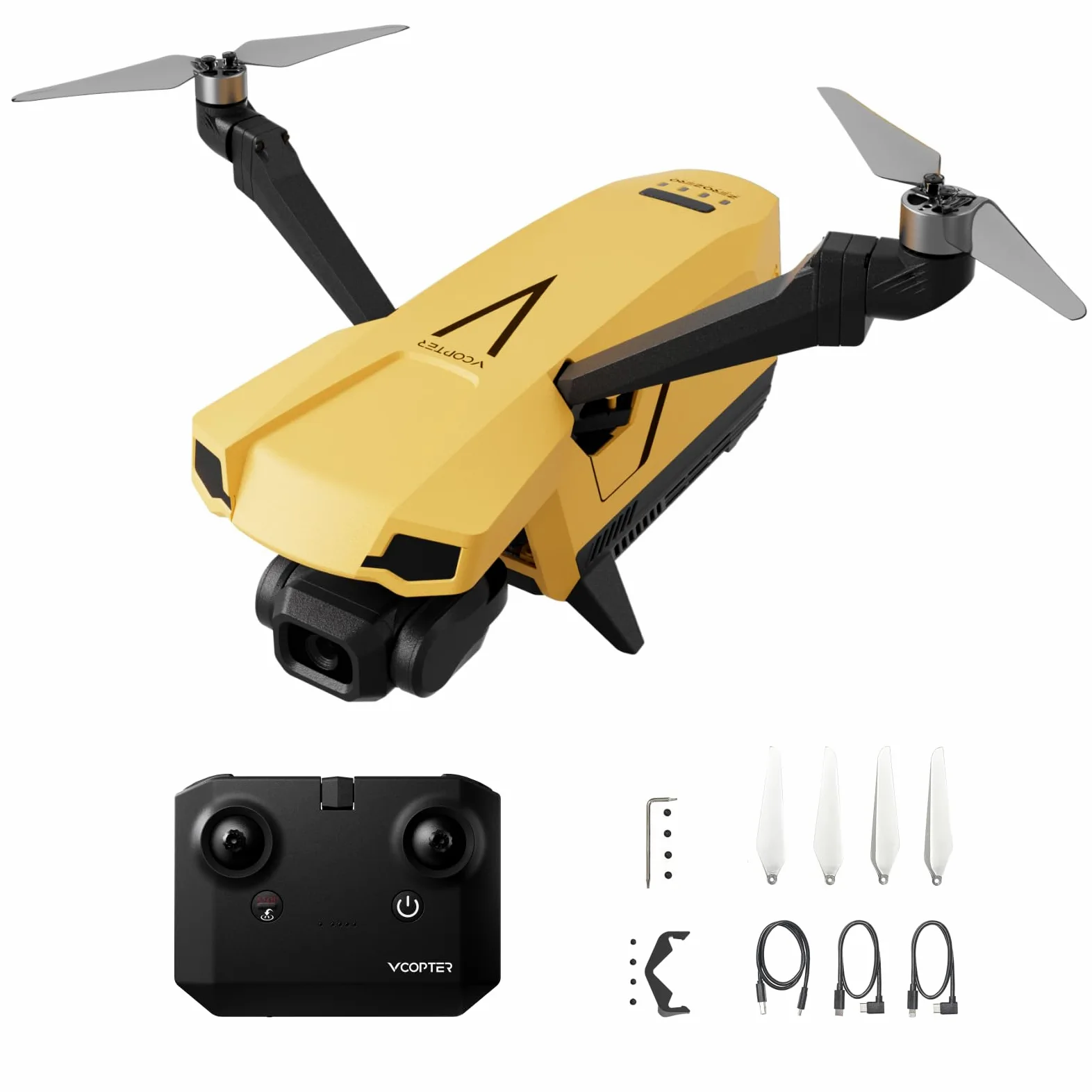 Falcon Mini Drone con Telecamera 4K per Adulti e Principianti, Design Bi-Copter, Volo Invertito, Velocità 16m/s, Trasmissione 10000ft, 34 Minuti di Volo, 249g