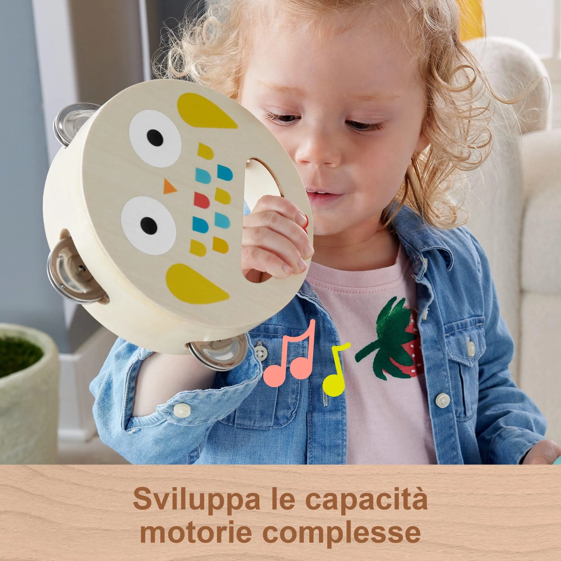 Fisher-Price - Set Strumenti Musicali, 6 Strumenti Giocattolo in Legno a Forma di Animali per Lo Sviluppo delle capacità motorie e sensoriali, Giocattolo per Bambini, 2+ Anni, HXT90