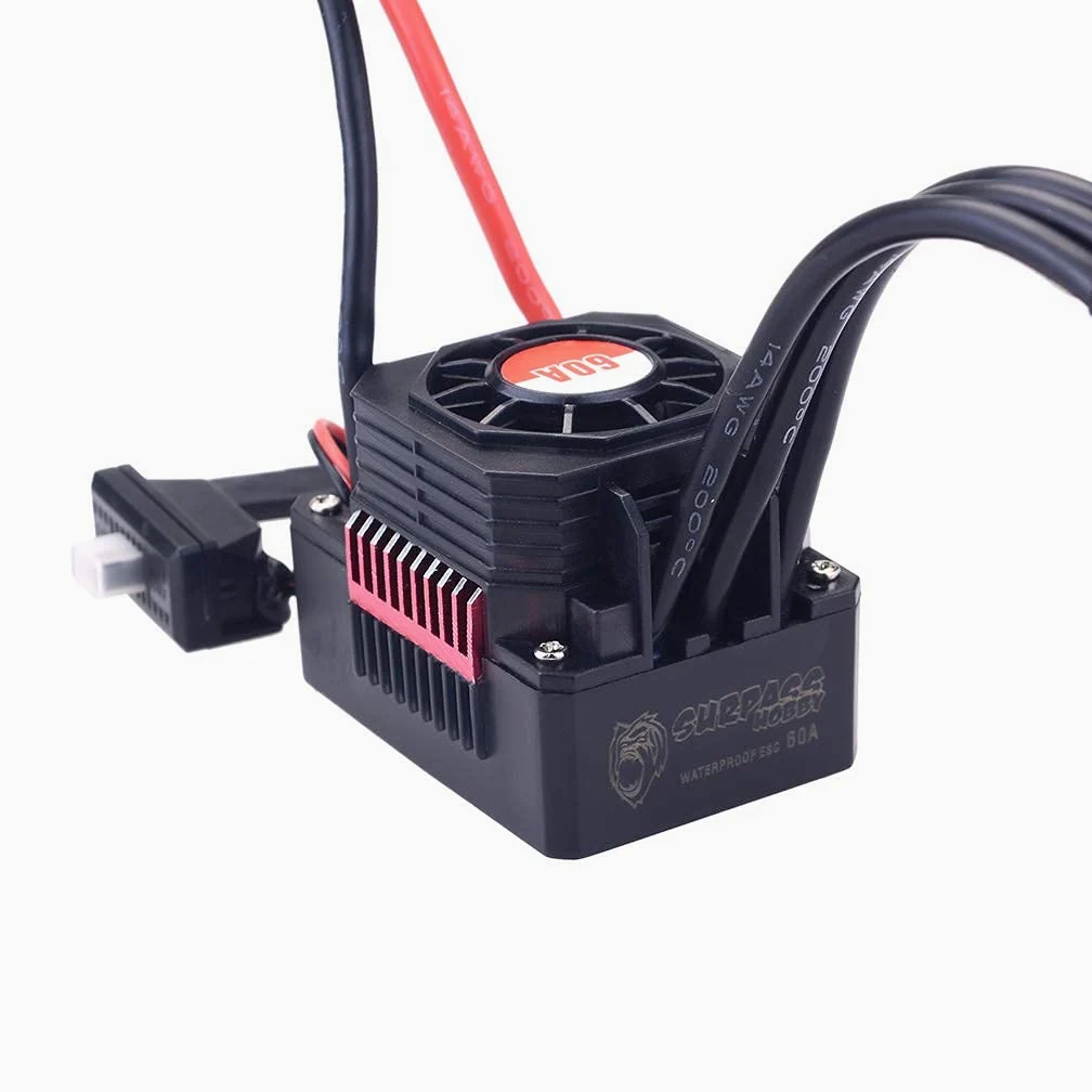 Impermeabile 60A Brushless ESC regolatore elettronico di velocità per 1/10 RC Car