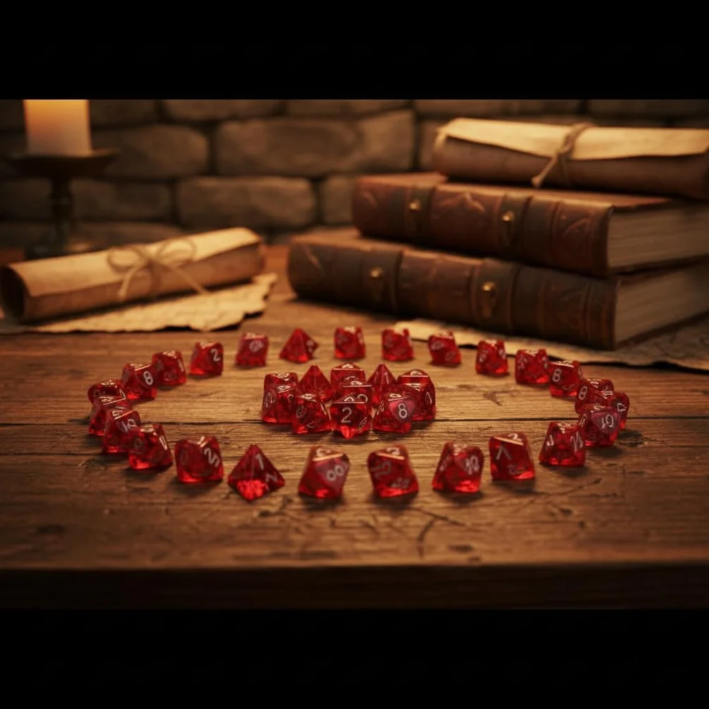 Set di 15 dadi rossi D4 a quattro lati, 2 cm, accessori per giocatore di dadi RPG, durevoli e utili, giochi di dadi, giochi, giocattoli