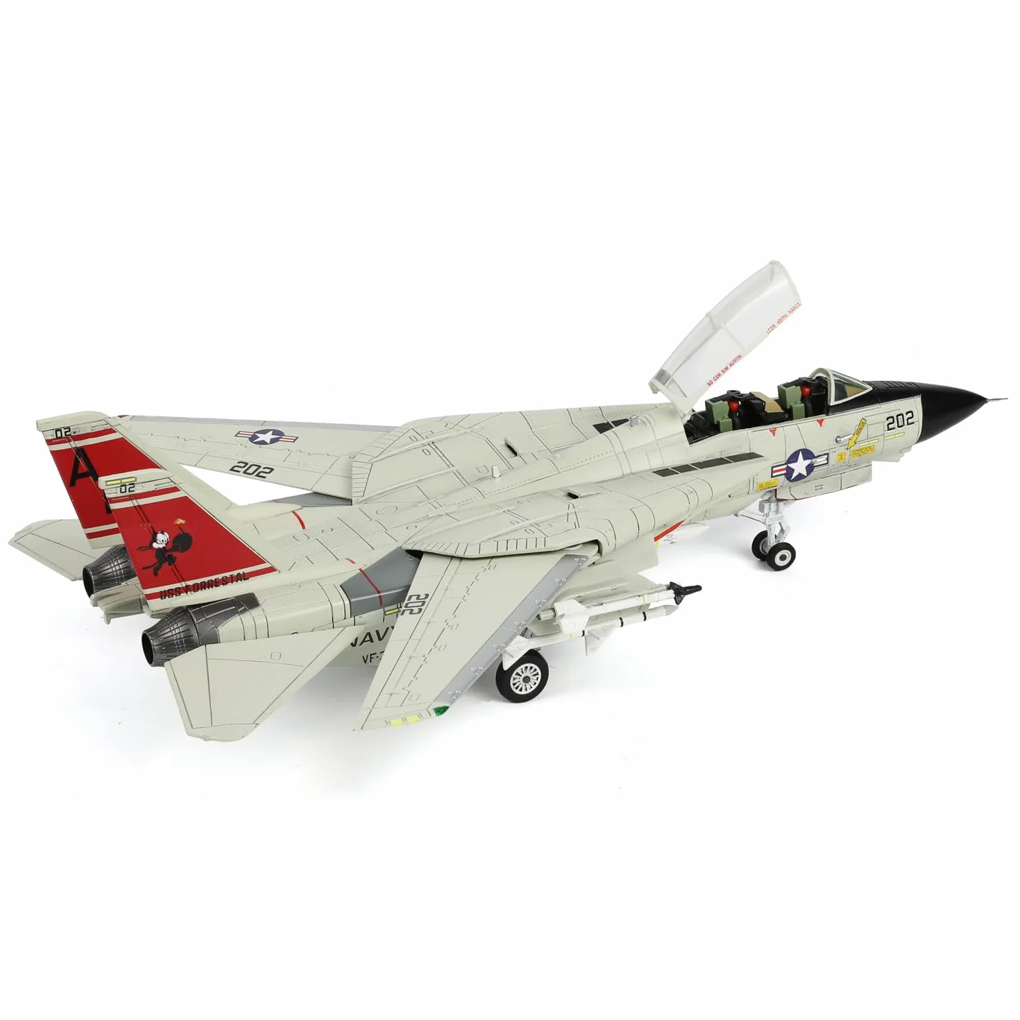 NUOTIE F-14A Tomcat 1/72 Modello di Aeroplano in Metallo Kit VFA-31 Tomcatters Caccia in Lega Pressofusa