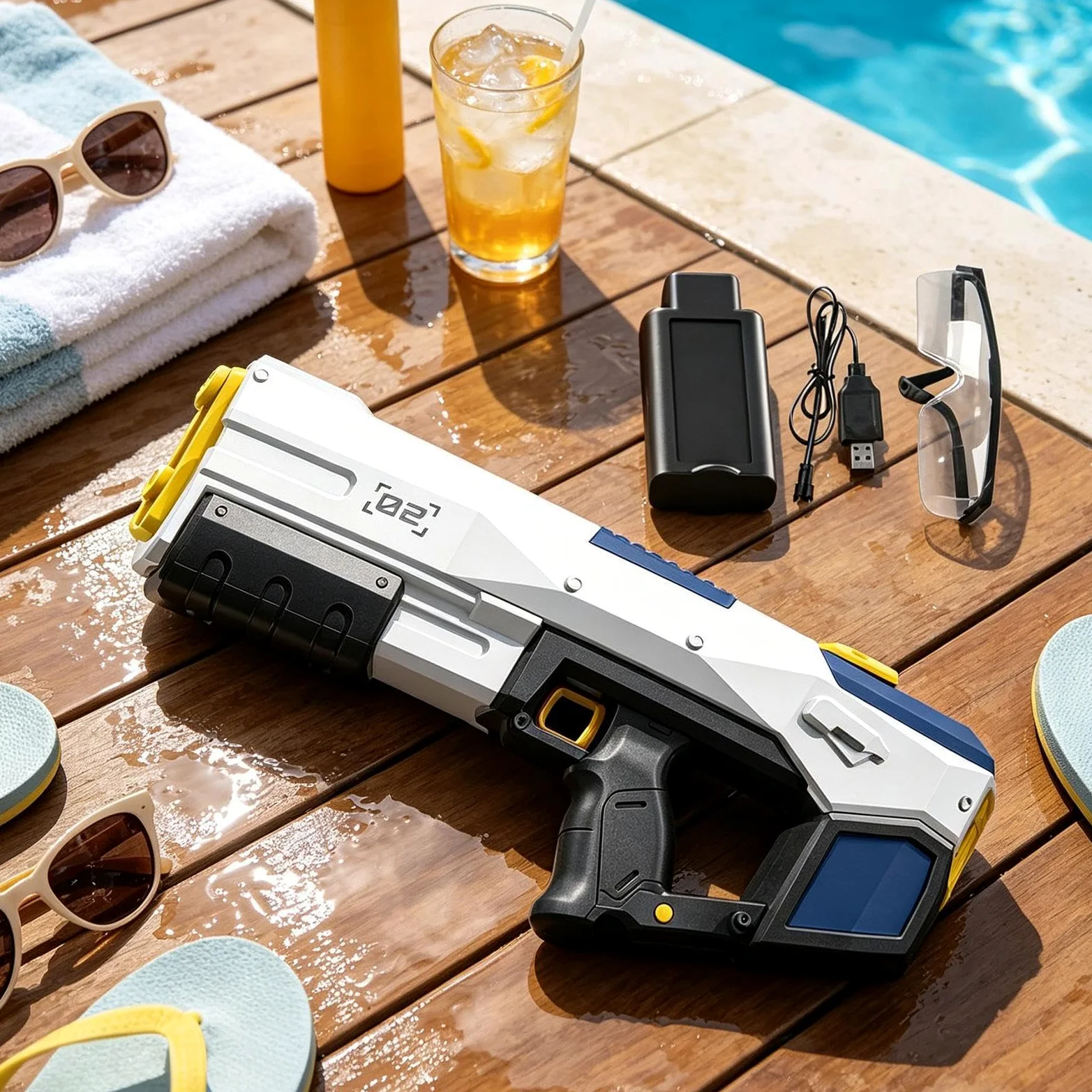 Pistola ad acqua per bambini Potente a lunga distanza automatico | Giocattoli spara acqua per esterni per Cortile, Spiaggia, Piscina, Viaggio, Vacanza, , Prato, Campeggio,