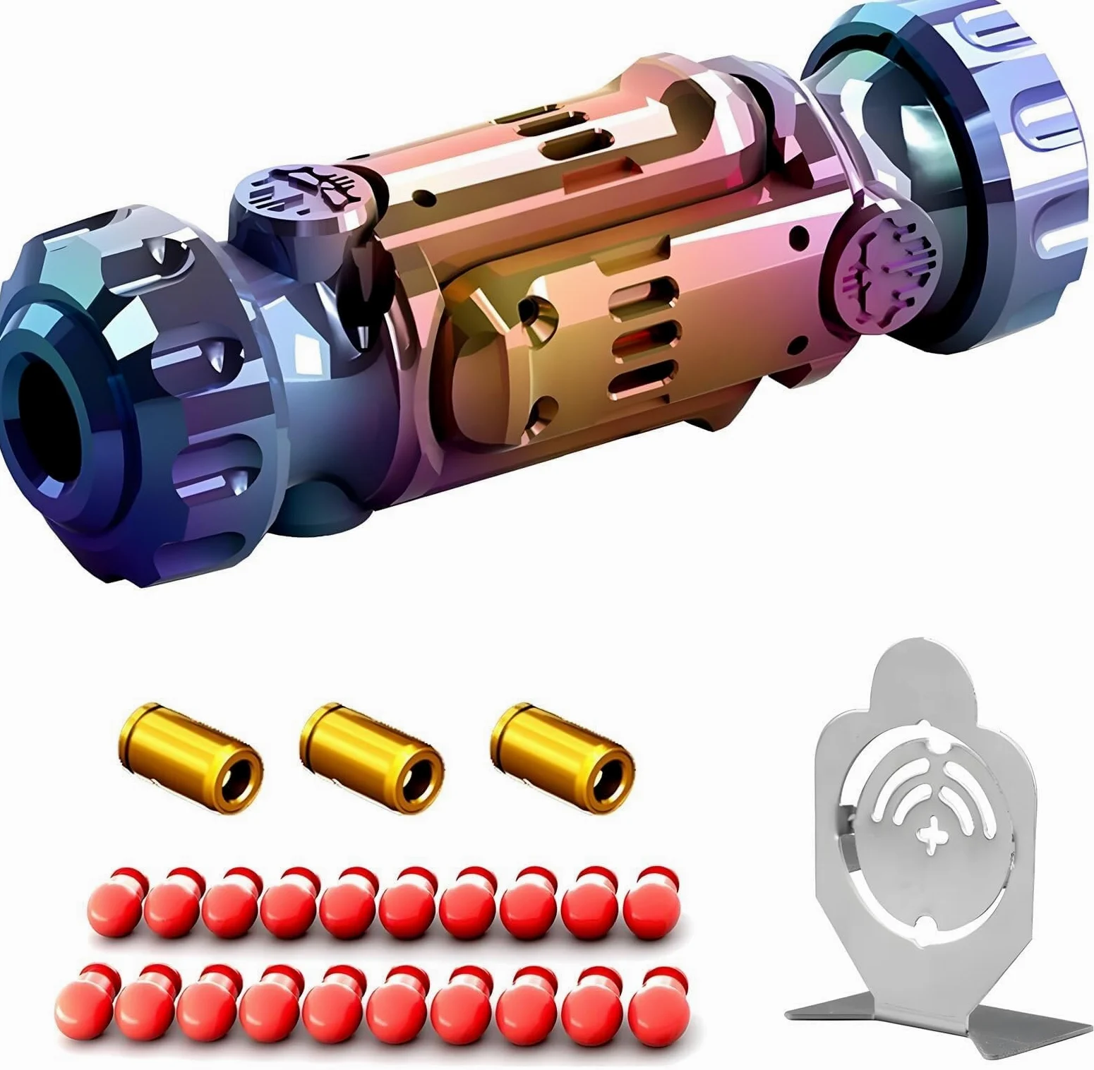 Giocattolo antistress Combo Spinner e Slider, 1 pezzo | Metallo CNC di alta qualità, rotazione silenziosa e clic. Lancia freccette Ideale per ufficio, ADHD, ansia. Portatile
