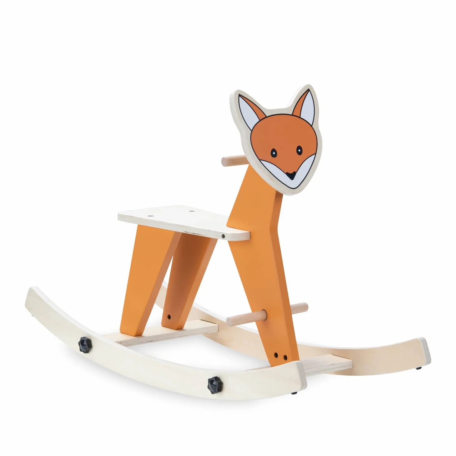 hauck Rock N Swing Cavallo a Dondolo per Bambini - Cavalcabile Bambino in Legno (Certificato FSC®), Dai 18 Mesi - Base Basculante Reversibile - Volpe