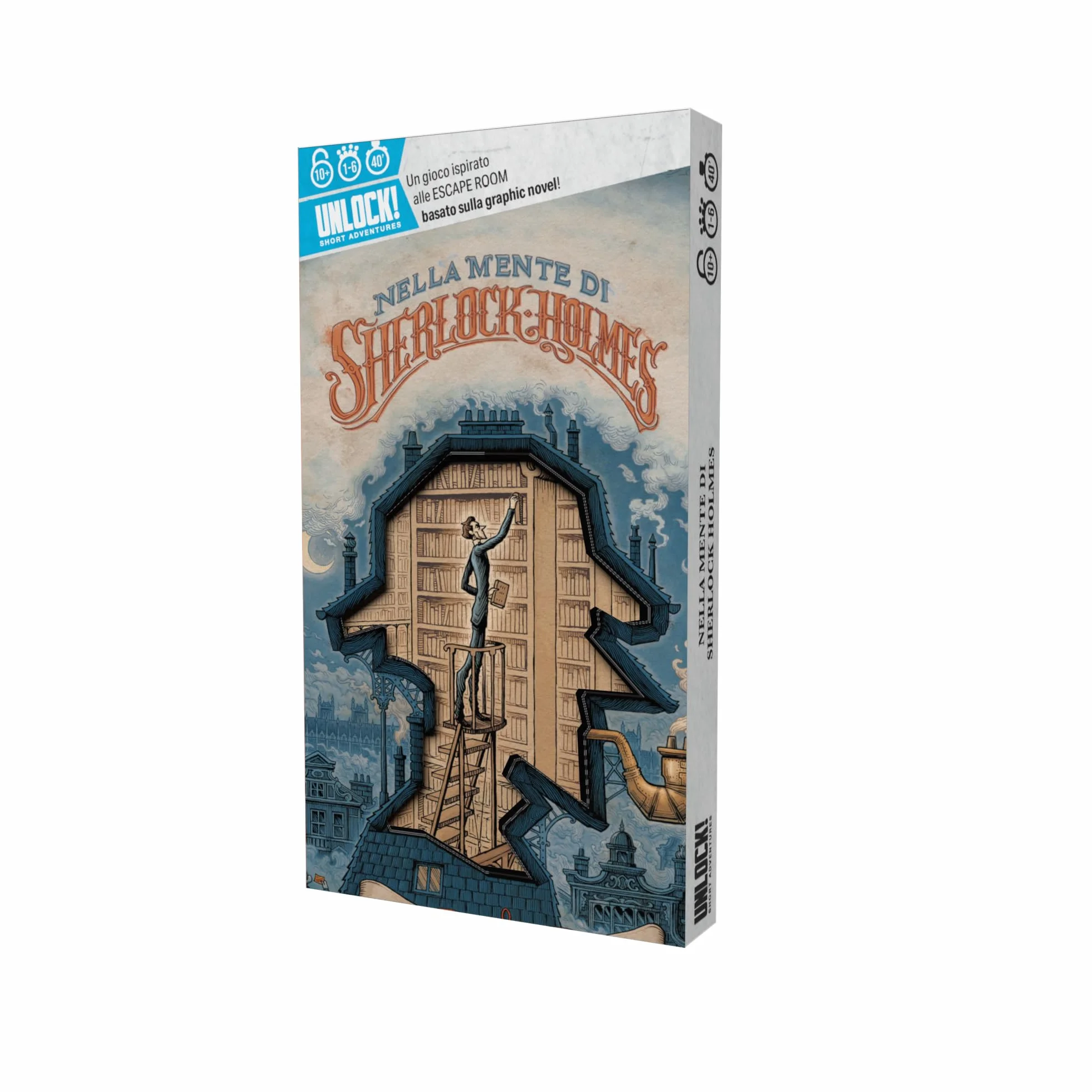 Asmodee Unlock! Short Adventures Nella Mente di Sherlock Holmes Gioco da Tavolo Enigmi 10+ Anni 1-6 Giocatori