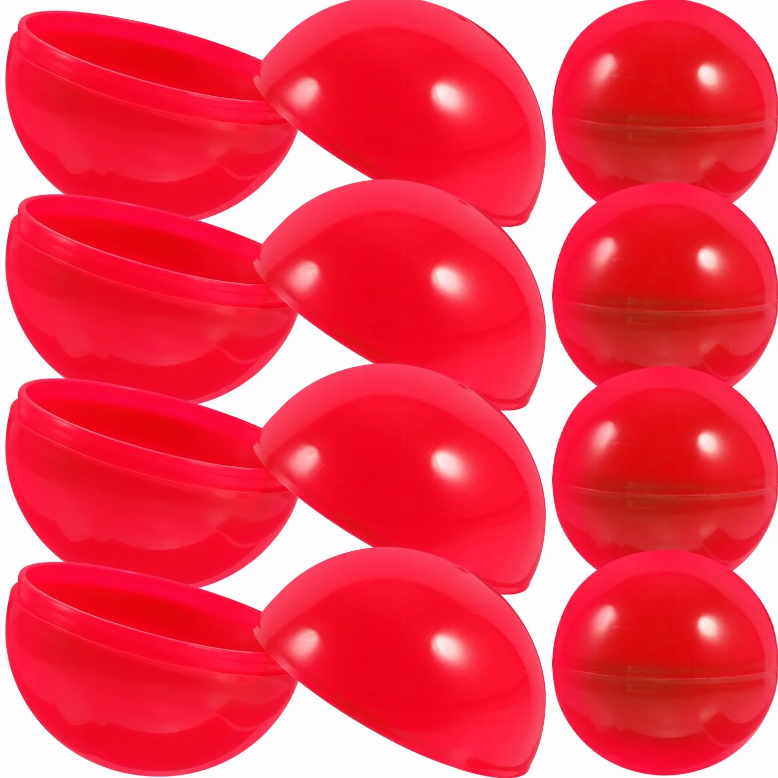 BESPORTBLE 50 Palline da Lotteria per Bambini, per Natale, Giochi di Famiglia, Feste, Decorazione per Feste, 4 cm, Colore Rosso