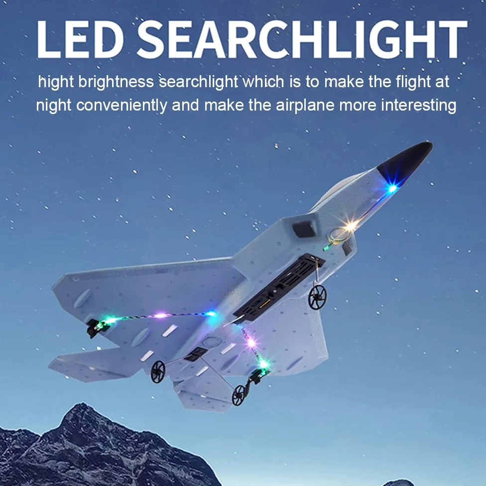 Aereo RC F22 Raptor Modello 2CH LED RTF P530 RC Jet per Adulti All'aperto 2.4GHZ RC Aliante con 2 Batterie