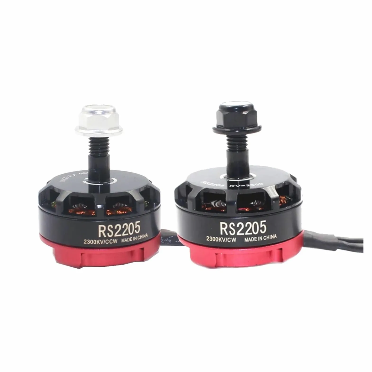 RS2205 2205 2300KV CW CCW Brushless Motor for FPV RC QAV250 X210 Racing Drone, 3-4S 5 mm Shaft 30A ESC Compatible Multicopter (1pcs CW 1pcs CCW)