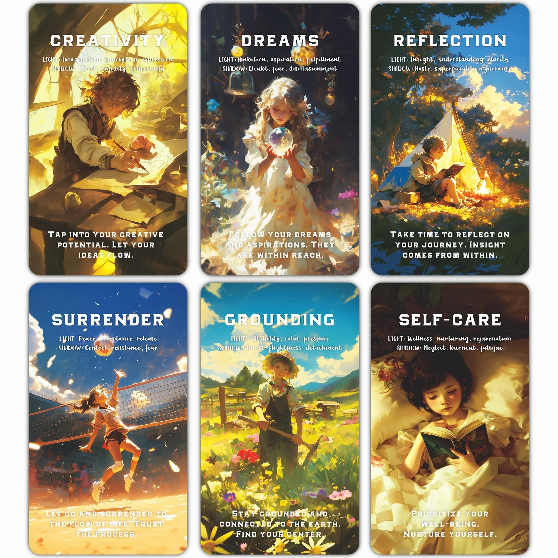 QCFQCF Inner Child Oracle Cards: guarigione, scoperta di sé e crescita emotiva per la trasformazione personale