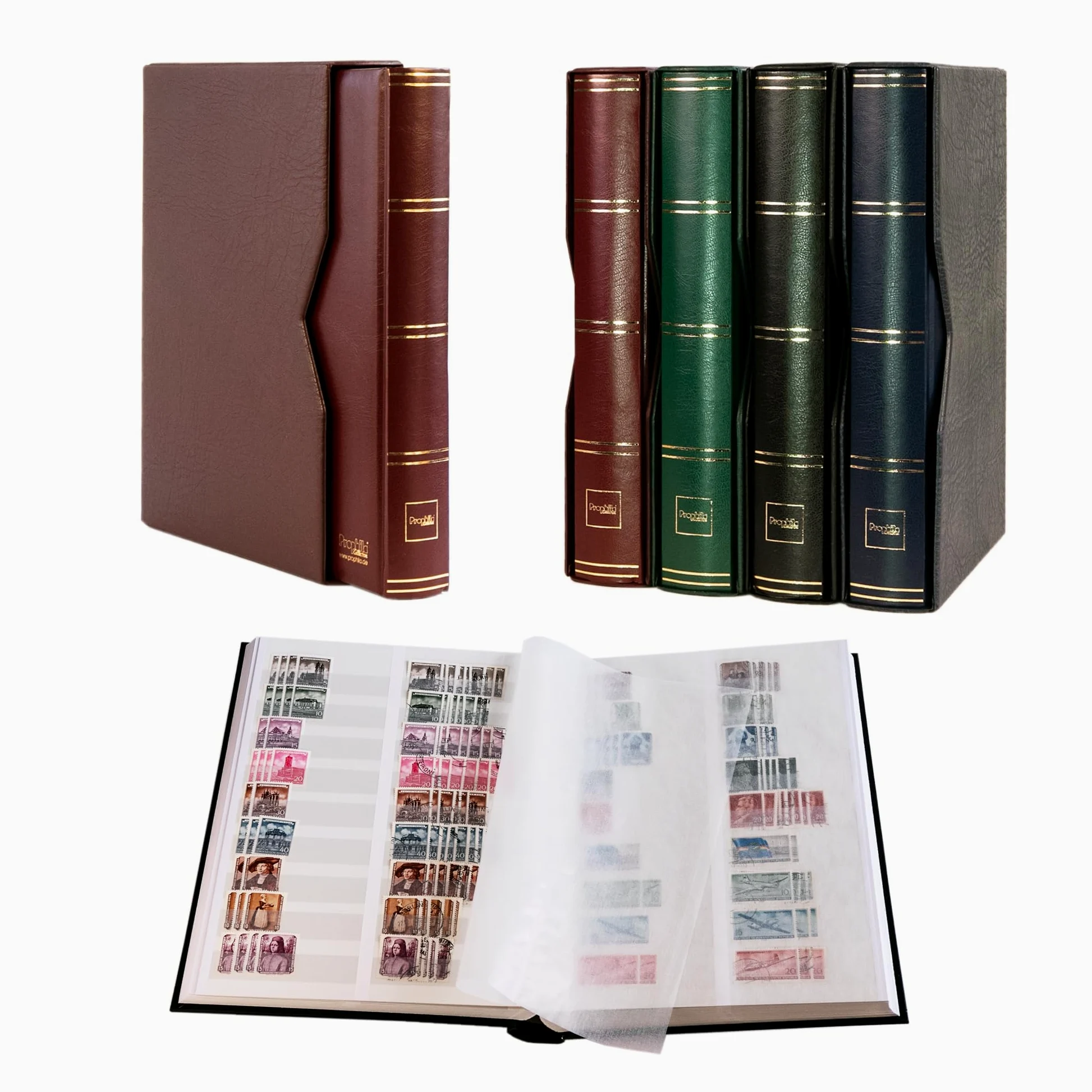 Prophila classificatori 60 pagina bianco DIVIDIDA con cofanetto marrone