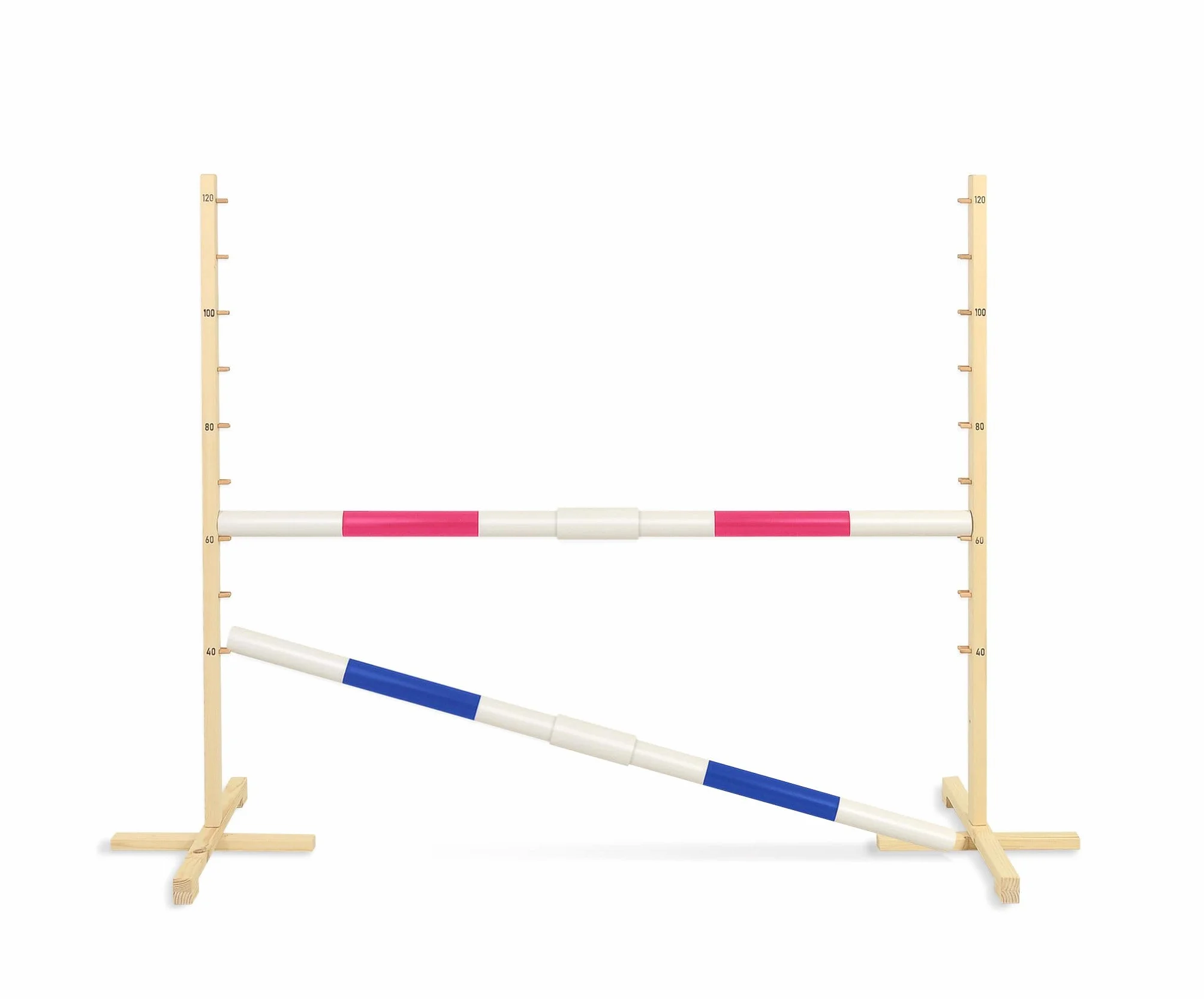 Ostacolo per Saltare per Hobby Horse 160 cm con Due Travi da 50 mm - Rosa