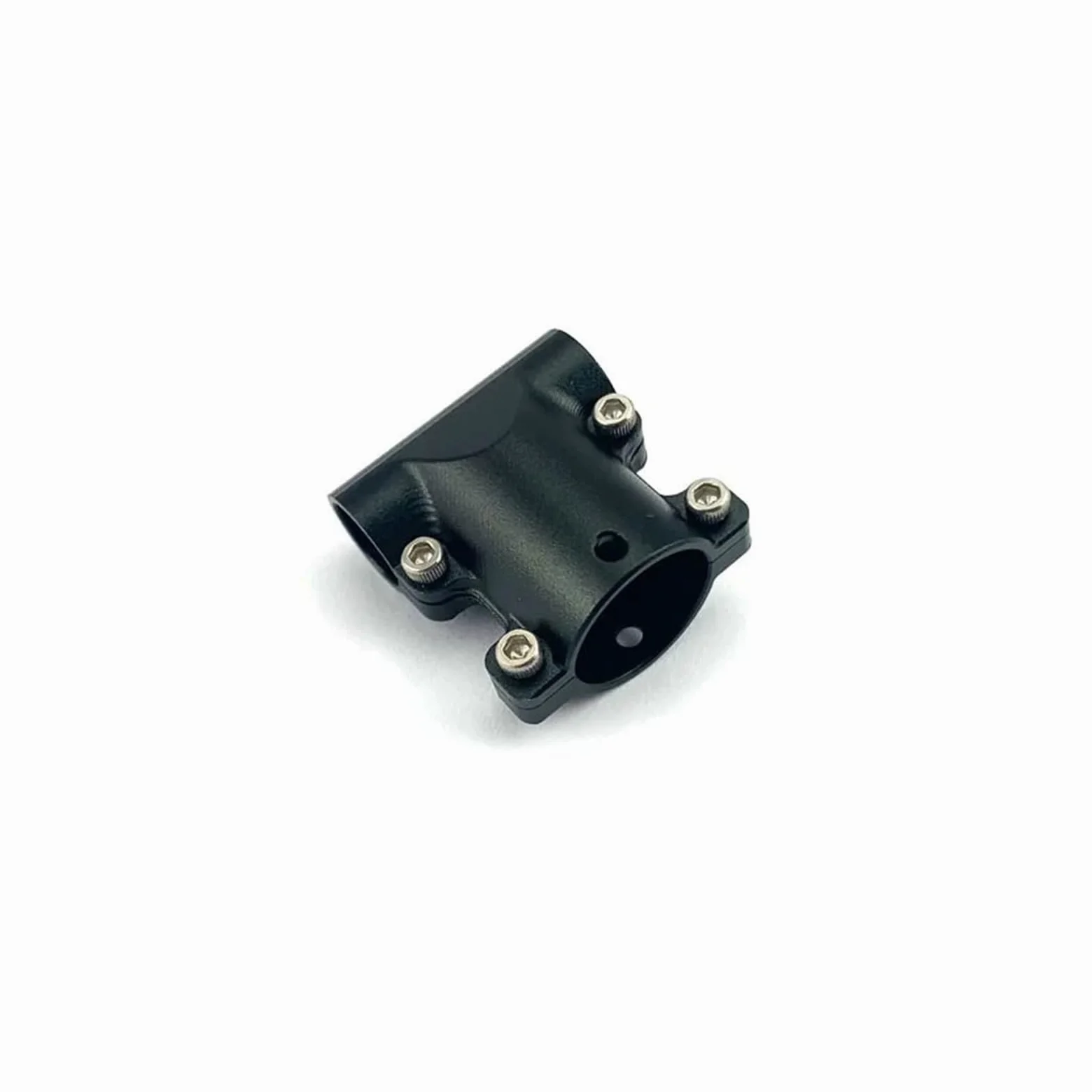 Giunto A T Da 16 A 10 Mm, Alluminio For Carrello Di Atterraggio Di Droni | Lavorato a CNC, parete da 3 mm, viti di fissaggio adatte for tubi da 16 e 10 mm.
