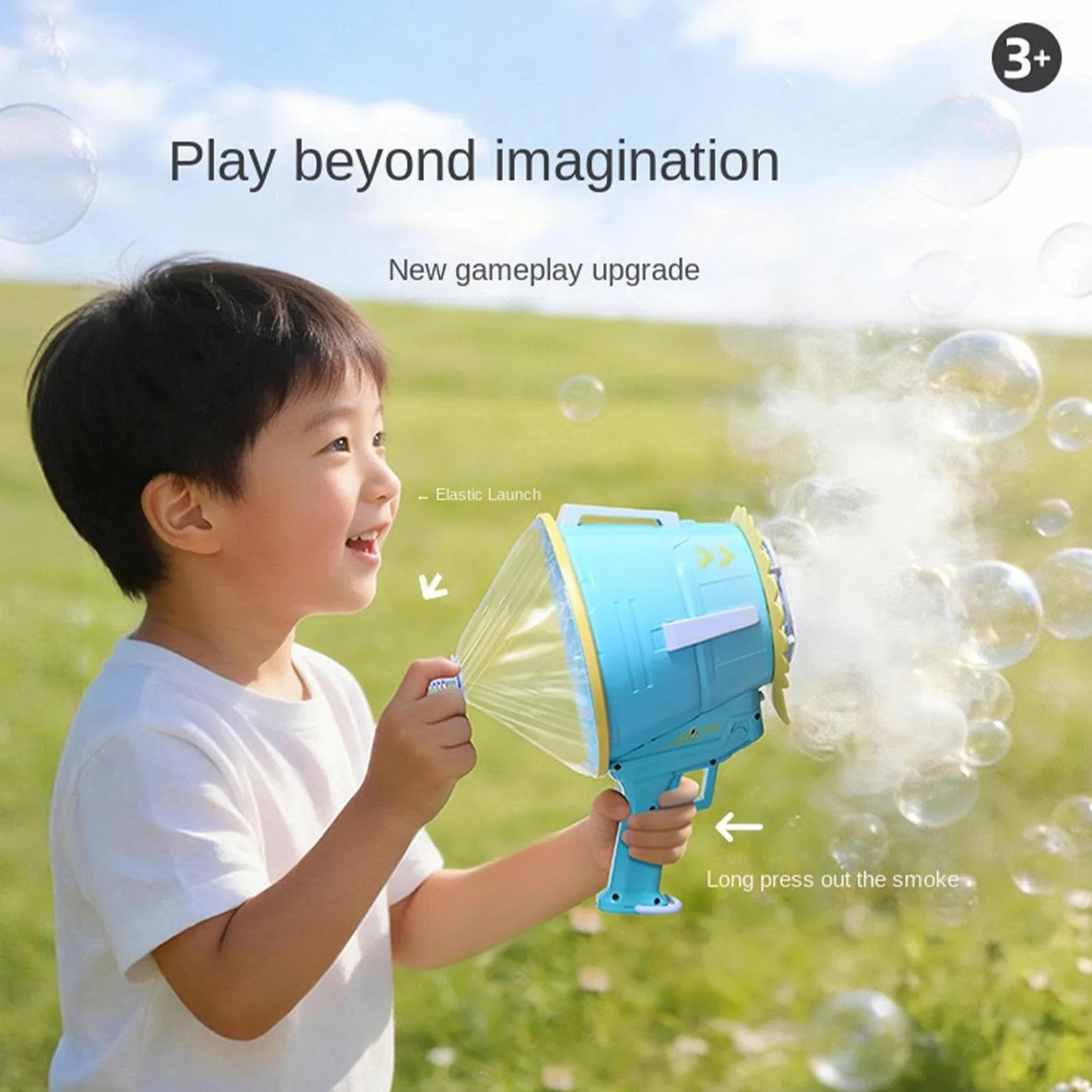 Macchina Bolle Giocattolo da Giardino Portatile | Macchina Bolle per Ragazzi Asilo Feste Vacanze Giardino Picnic Spiaggia Estivi Giochi