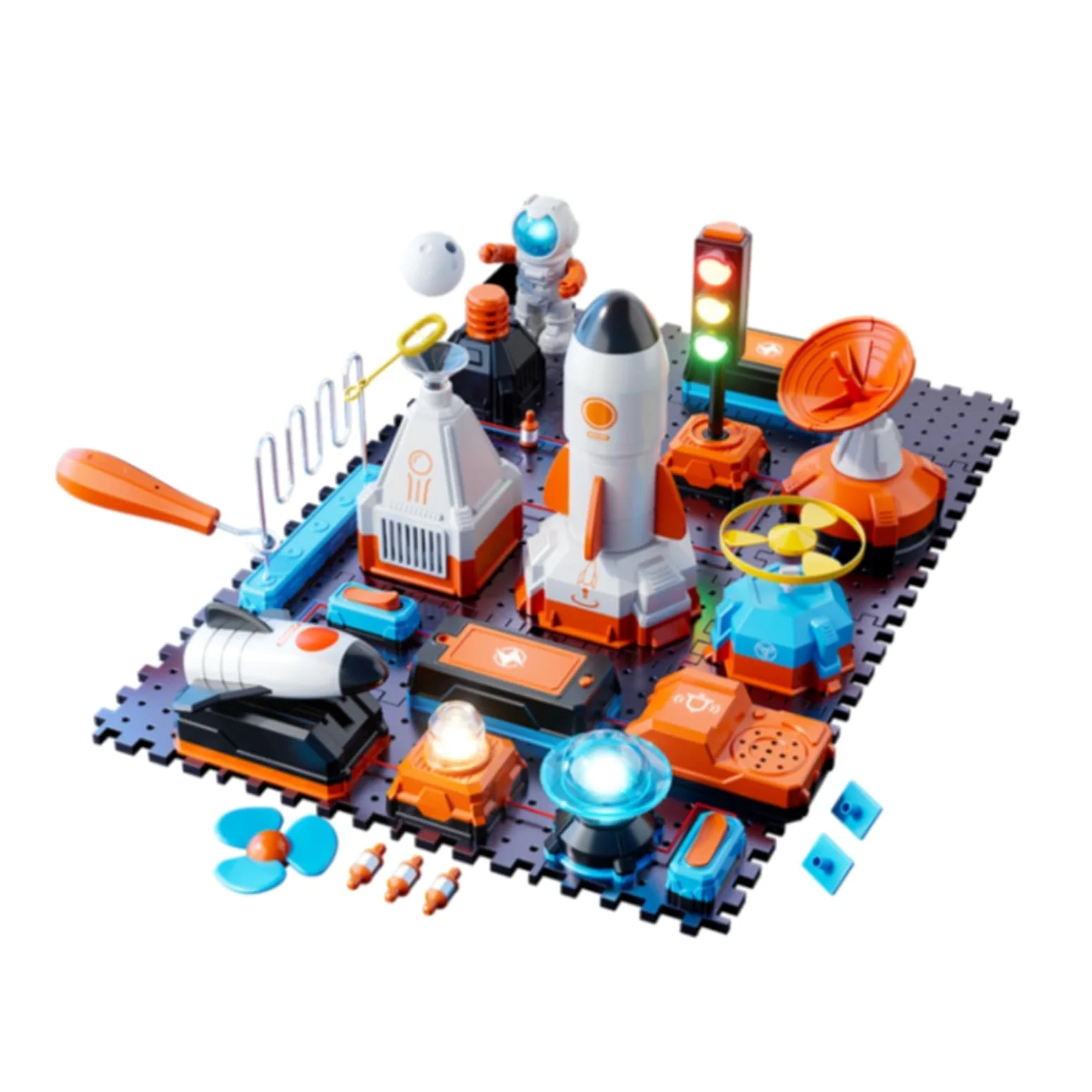 Kit Scientifico per Bambini con Circuiti Elettrici, Progetto Educativo da Assemblare Senza Saldature, Che Stimola Le Competenze Scientifiche. Adatto a, a