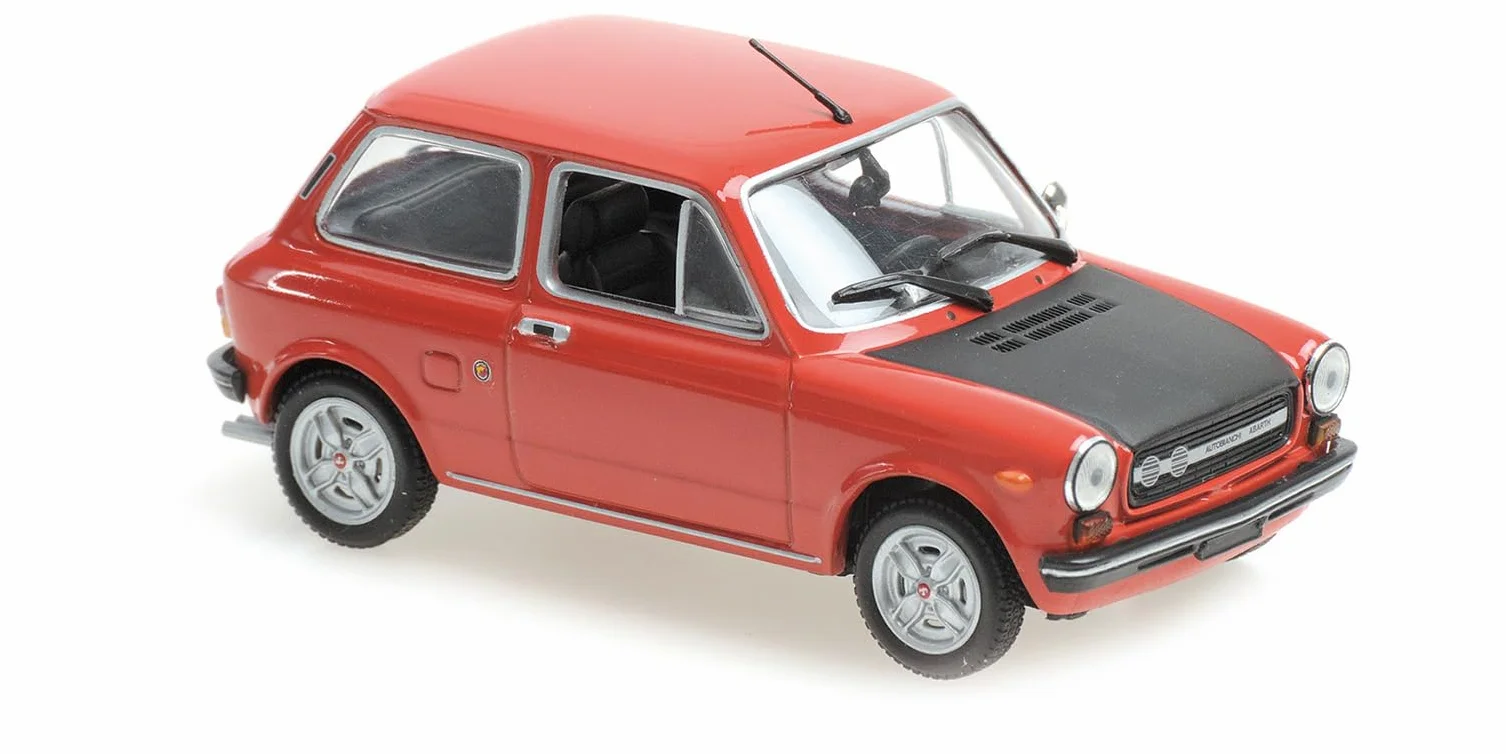 MAXICHAMPS 940121171 1:43 Autobianchi A112 Abarth-1974-Red Auto da Collezione in Miniatura, Rosso